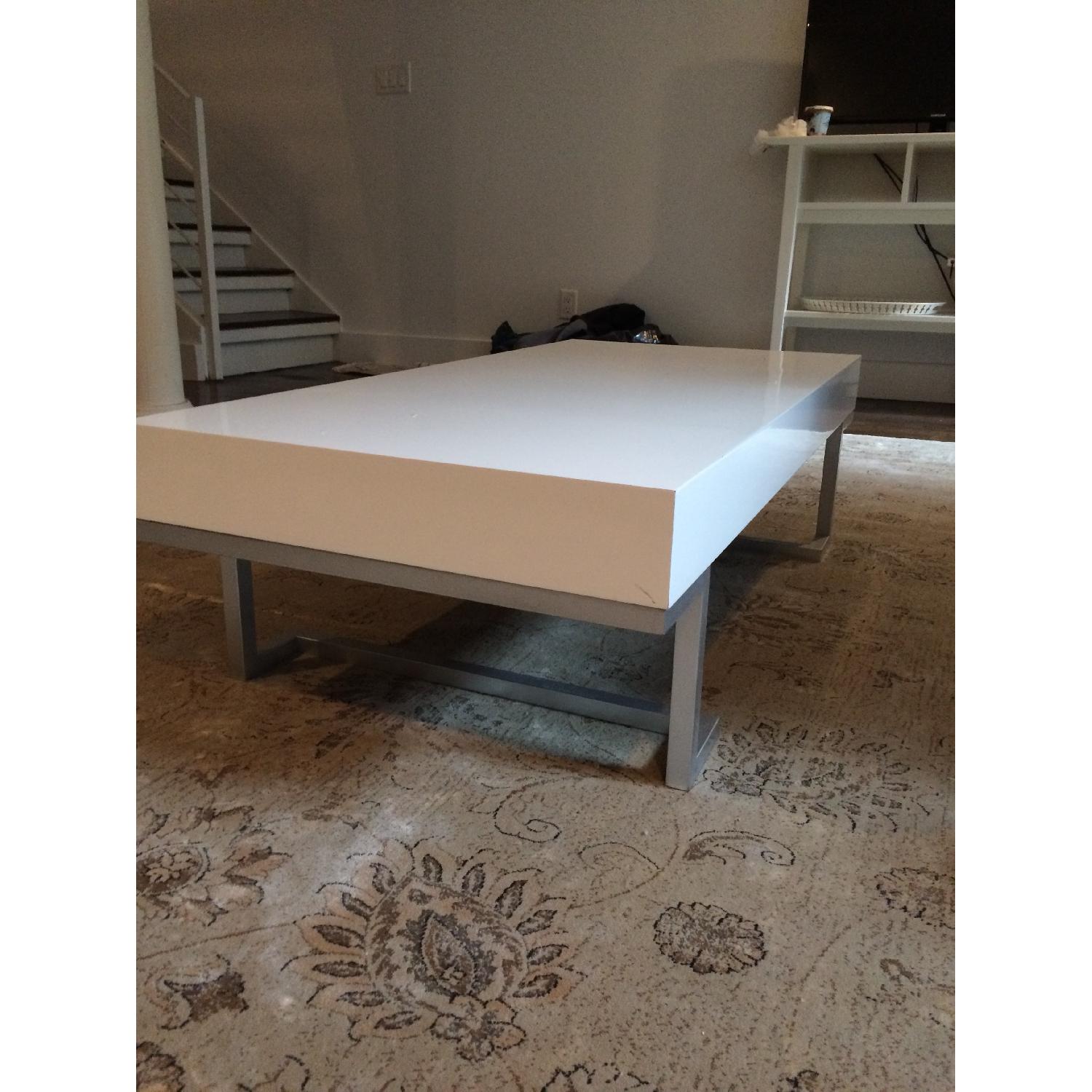 Furniture of America Coffee Table in Glossy White Finish - image-2