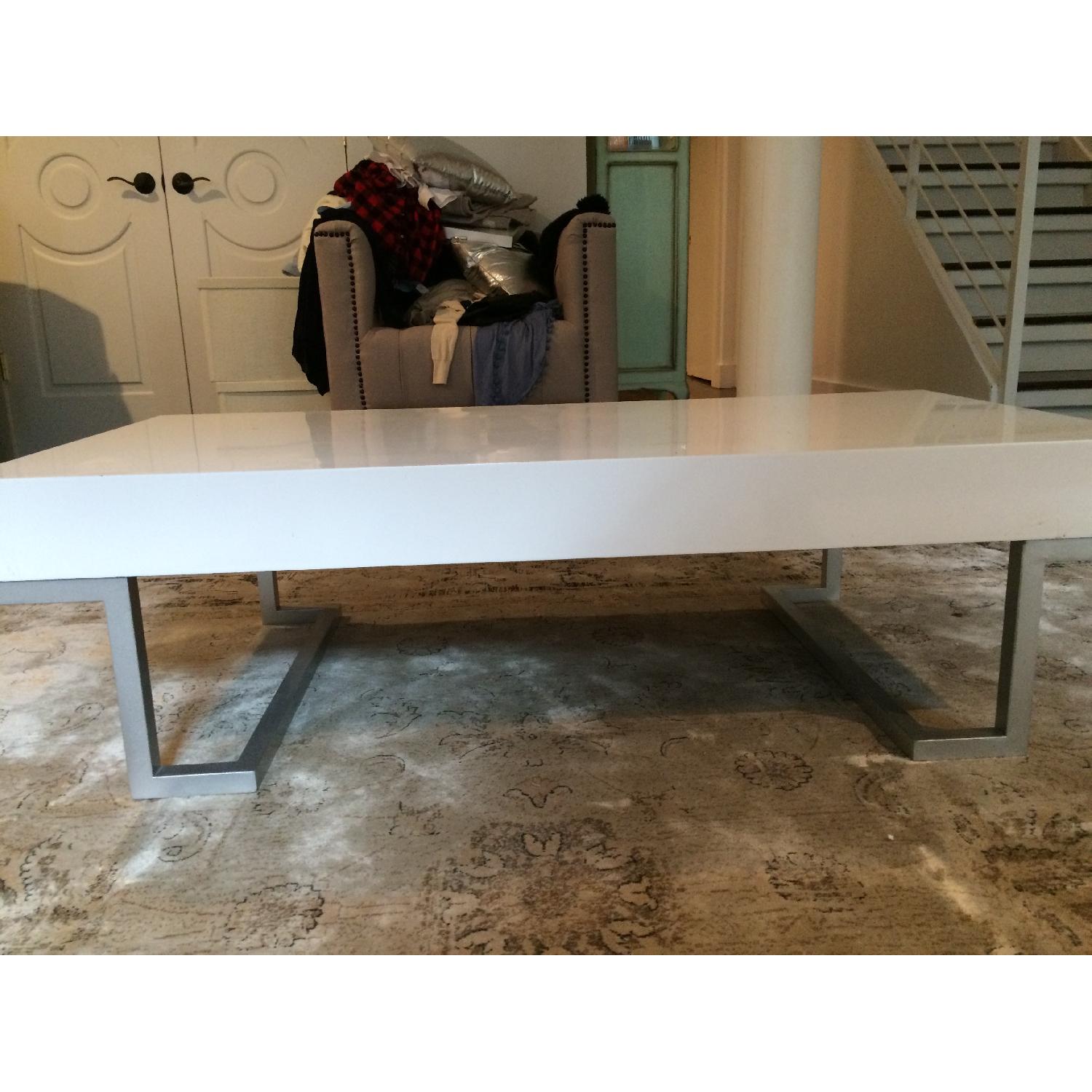 Furniture of America Coffee Table in Glossy White Finish - image-3