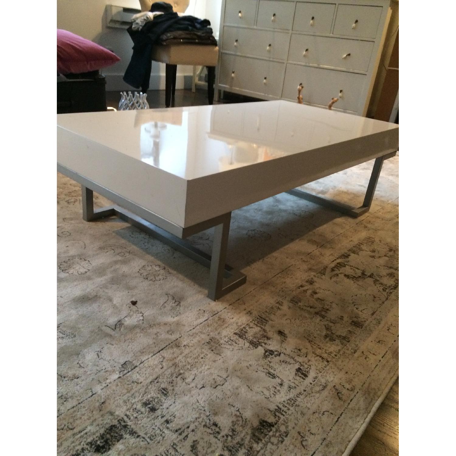Furniture of America Coffee Table in Glossy White Finish - image-4