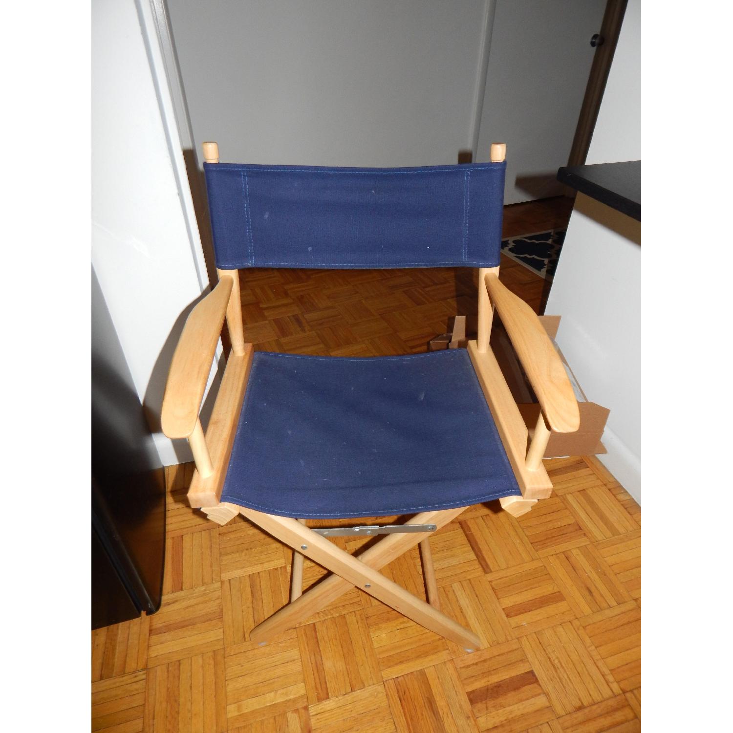 Pier 1 Imports Navy Director's Chairs - Set of 2 - image-1