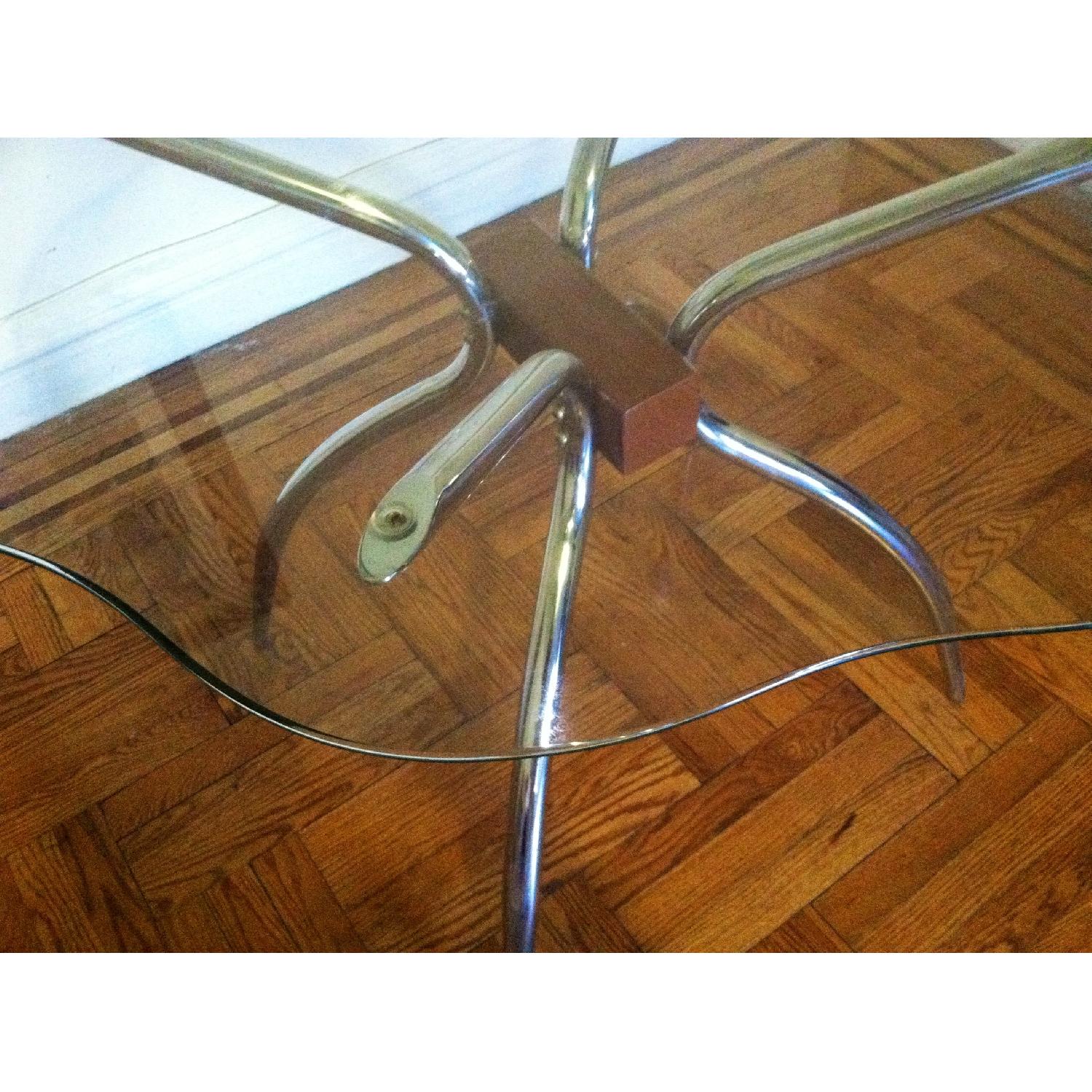 Glass and Metal Dining Table - image-1