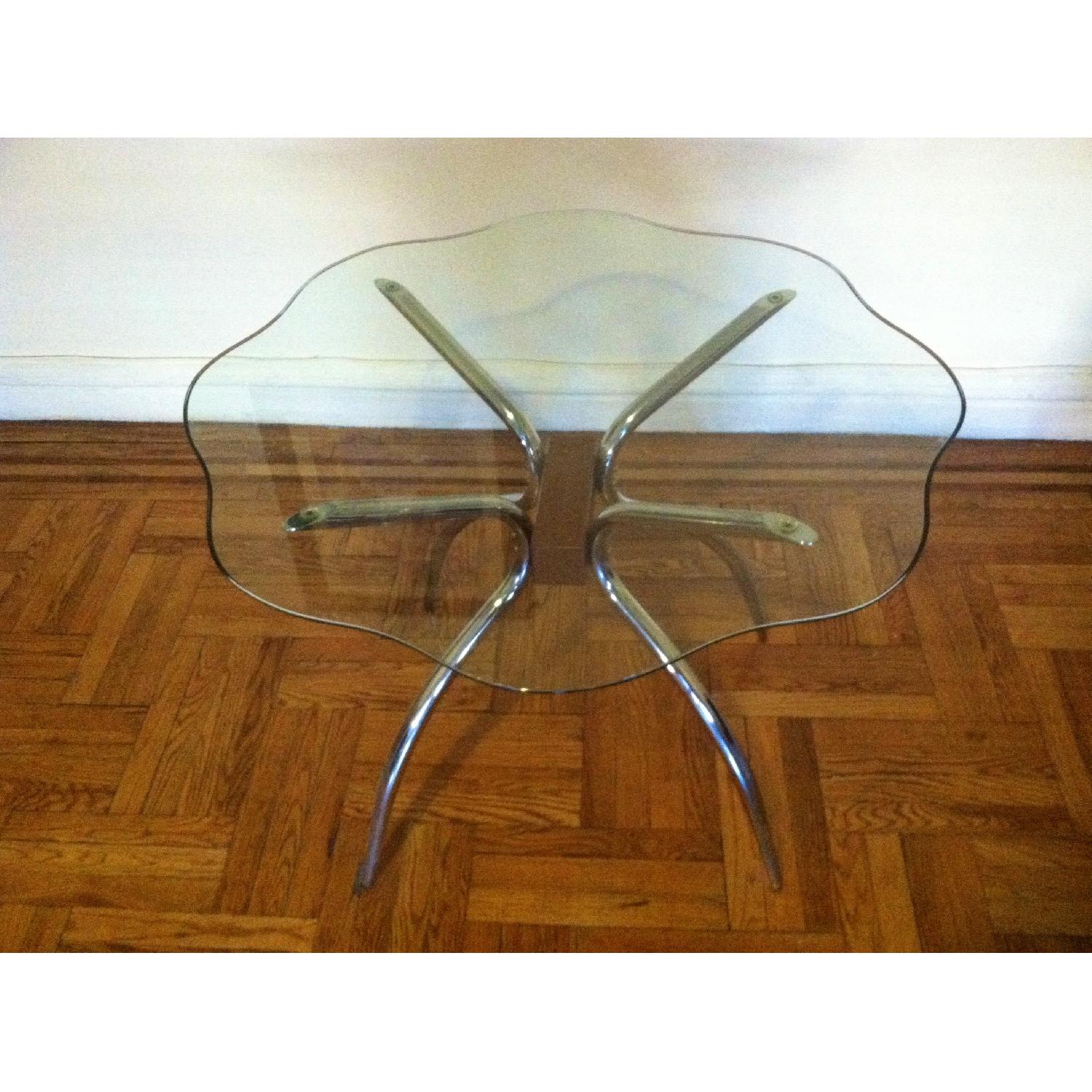 Glass and Metal Dining Table - image-2