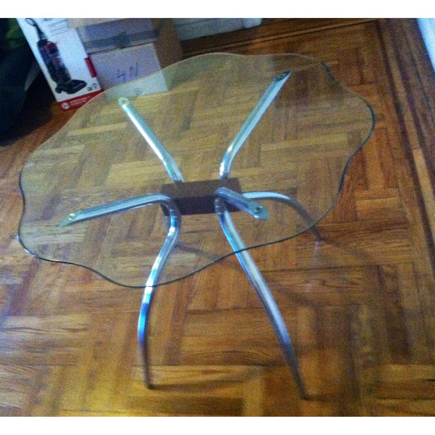 Glass and Metal Dining Table - image-3