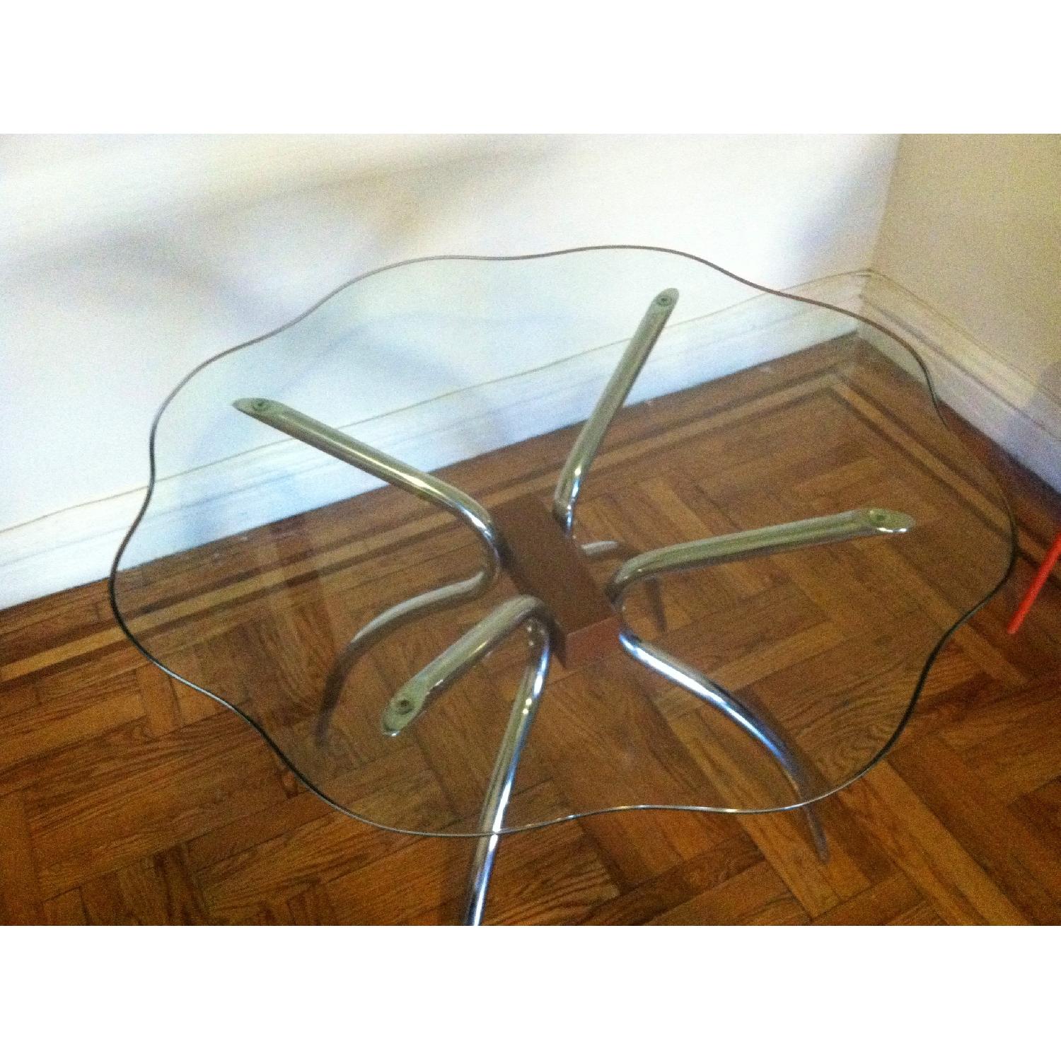 Glass and Metal Dining Table - image-4