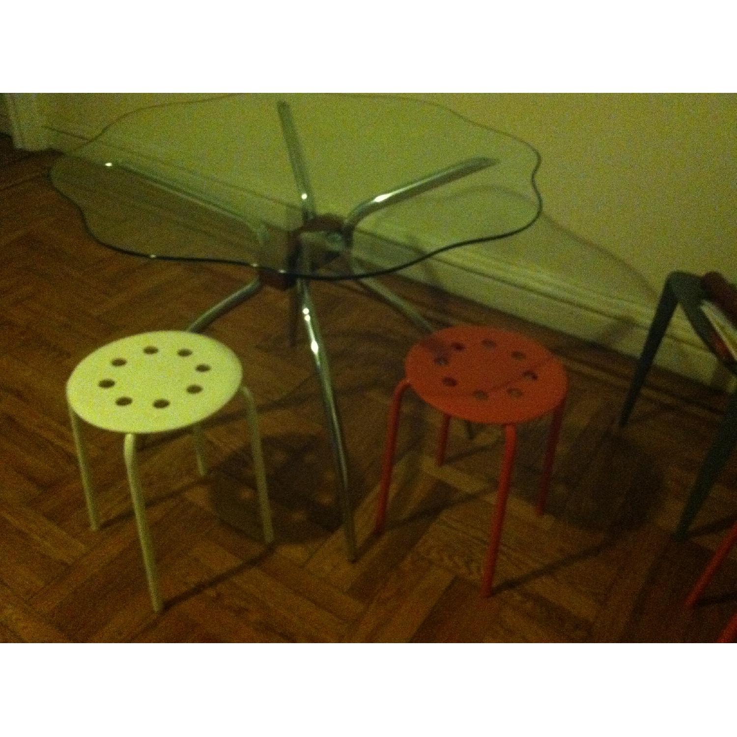 Glass and Metal Dining Table - image-6
