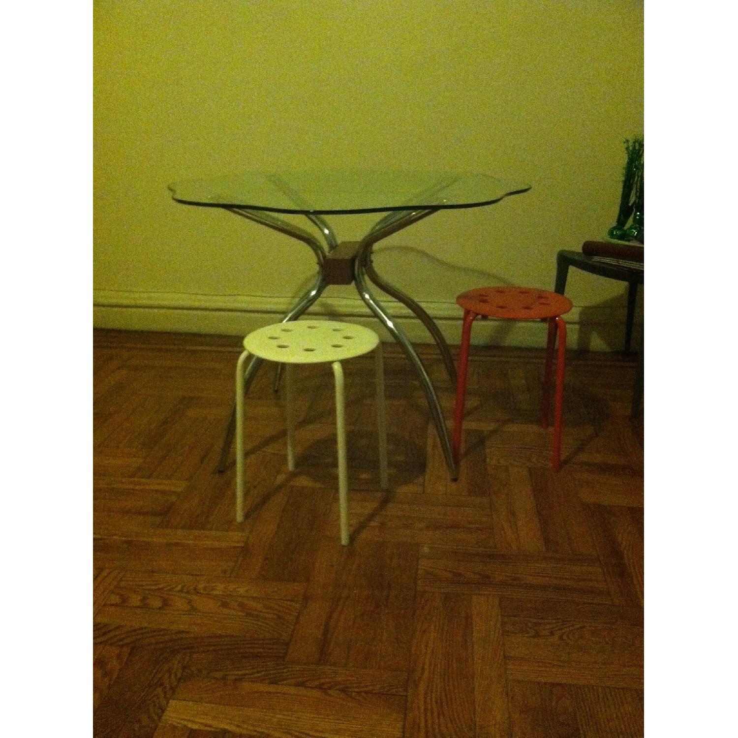 Glass and Metal Dining Table - image-8