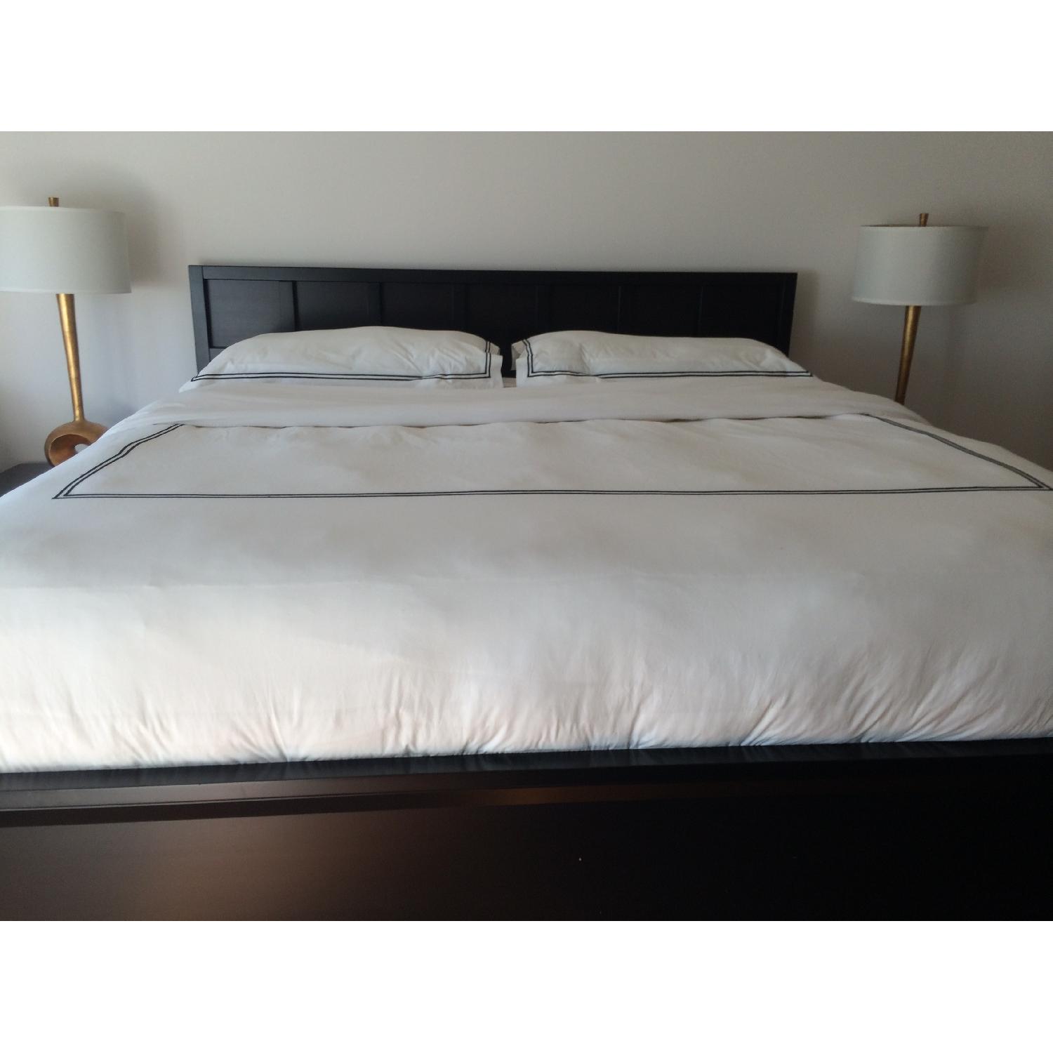 Crate & Barrel Black King Size Bed - image-1