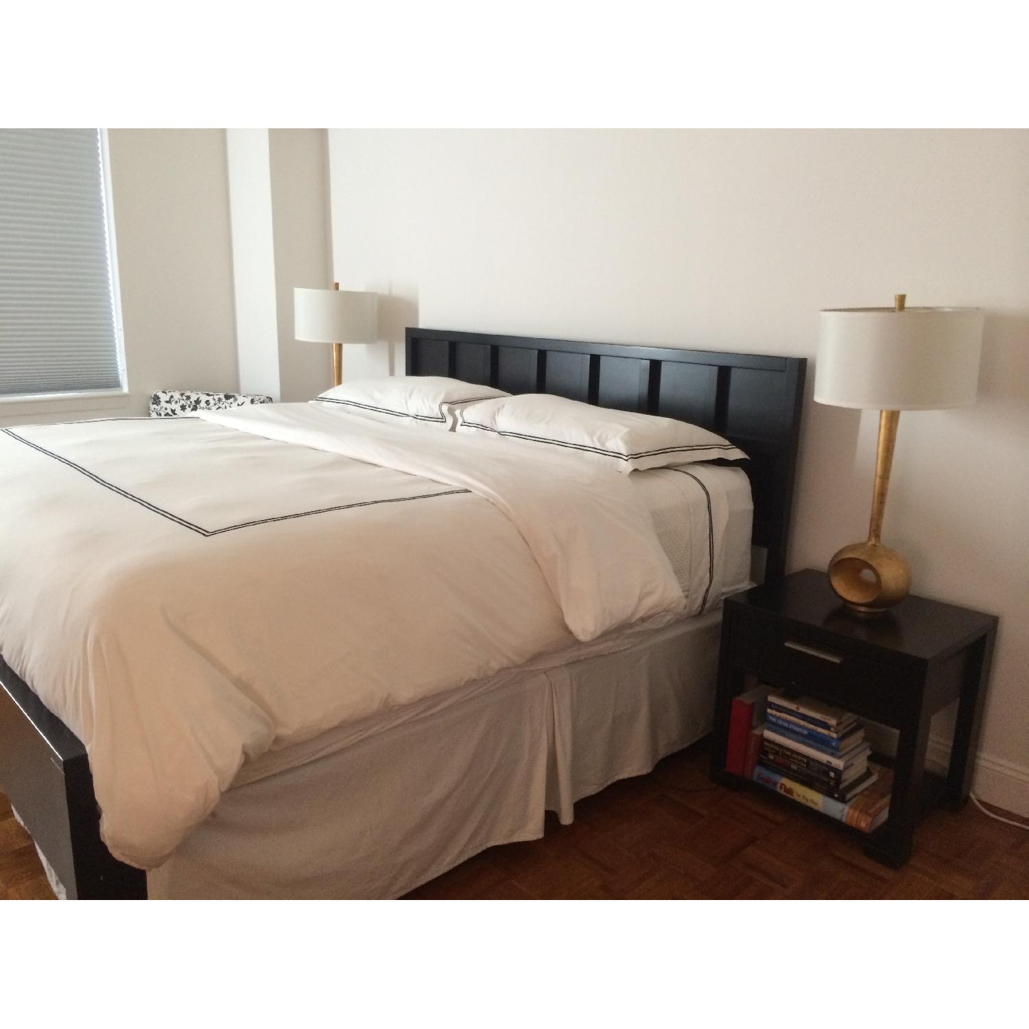 Crate & Barrel Black King Size Bed - image-2