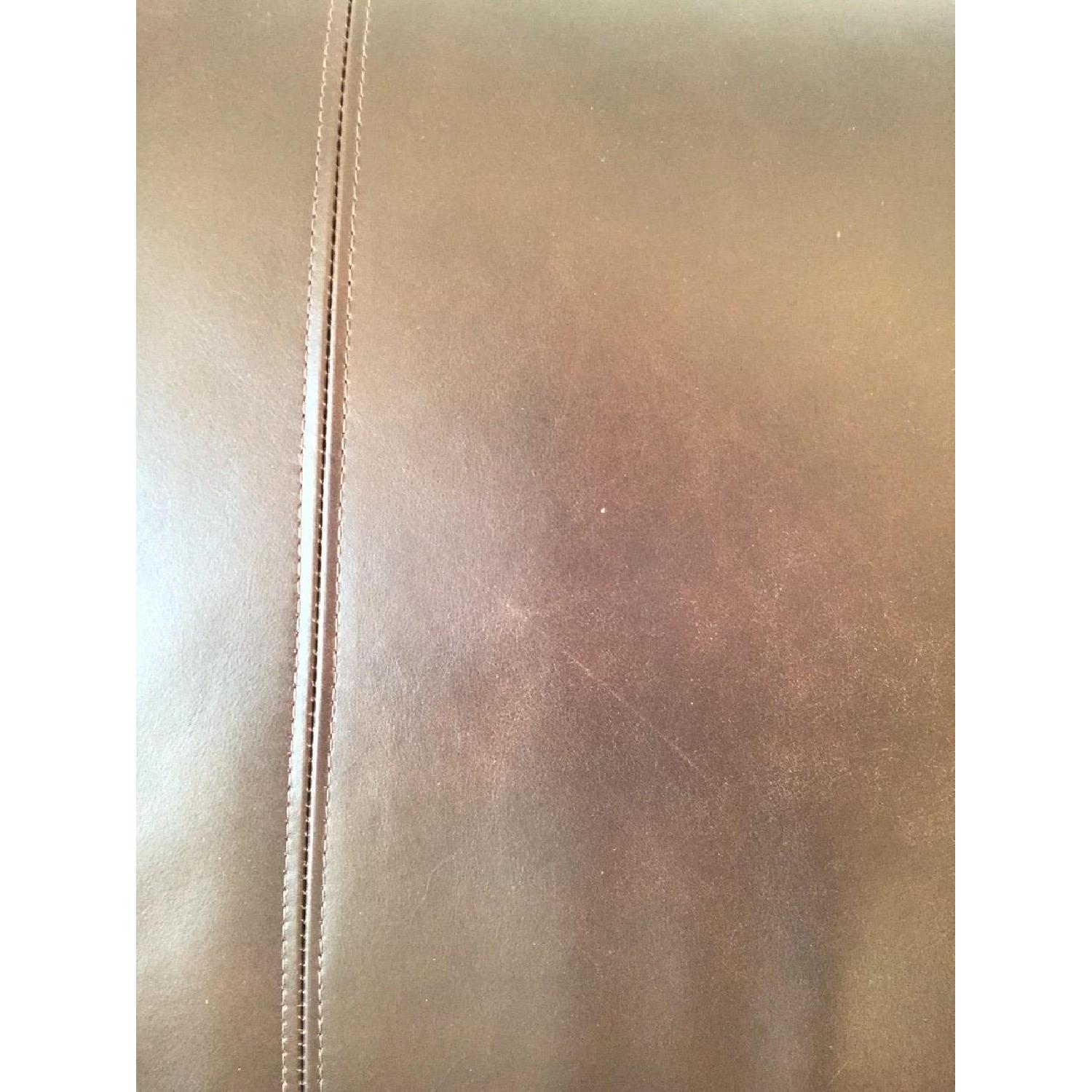 Pottery Barn Brown Leather Sofa - image-4