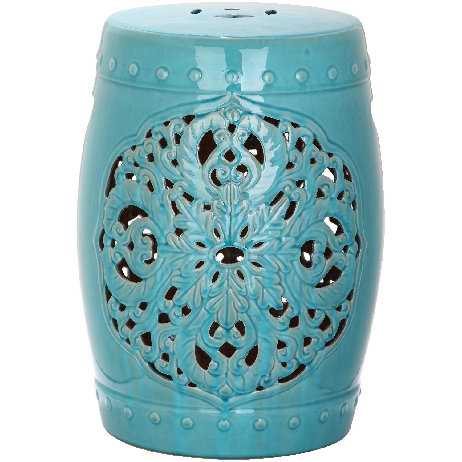 Light Blue Safavieh Garden Stools - image-0