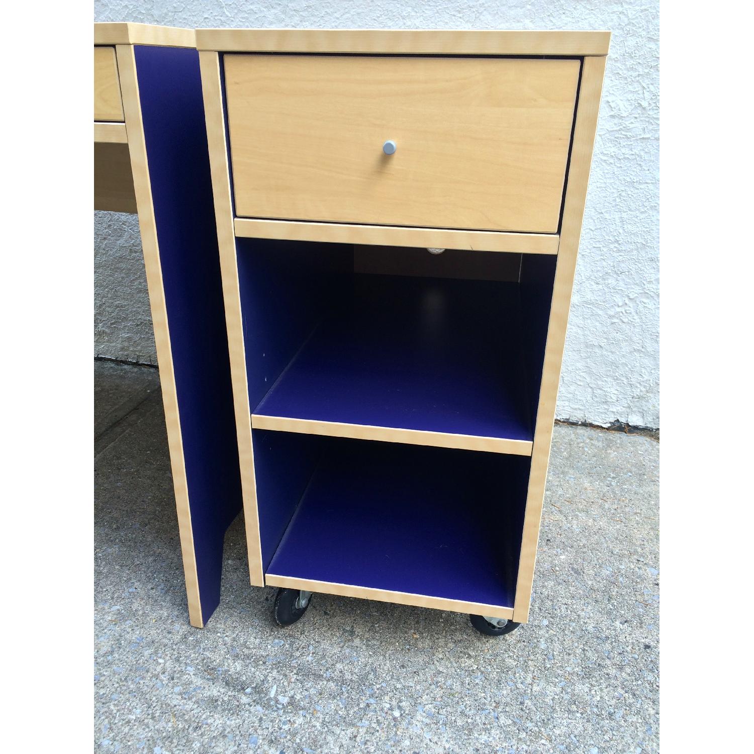 Ikea Desk w/ Side Shelf Unit AptDeco