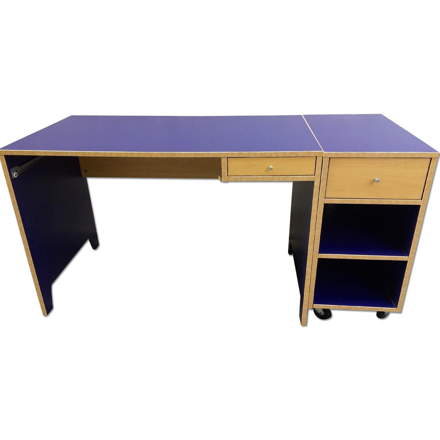 Ikea Desk w/ Side Shelf Unit AptDeco