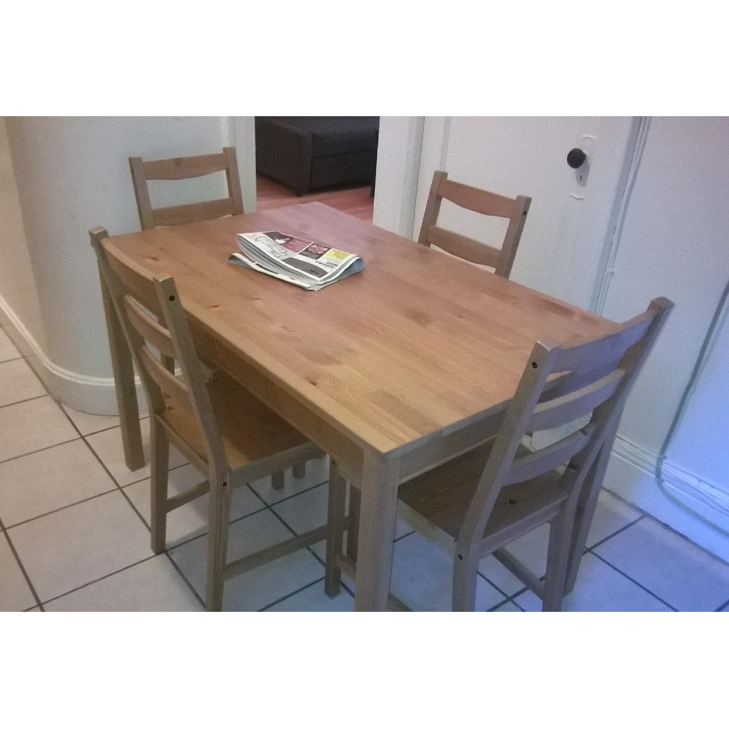 Ikea Wooden Dining Table w/ 4 Wooden Chairs - image-2