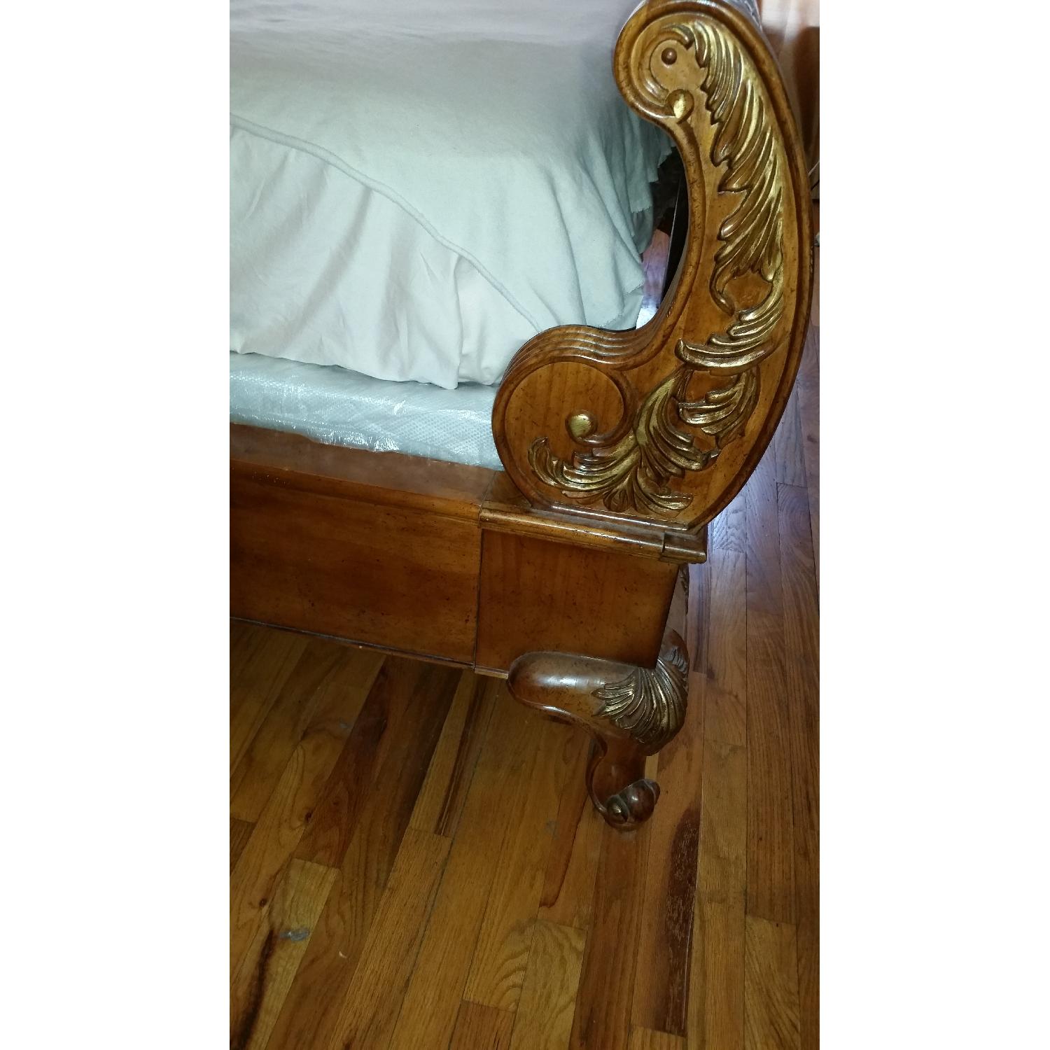 Legacy Classic Furniture Versailles Queen Leather & Wood Sleigh Bed - image-3