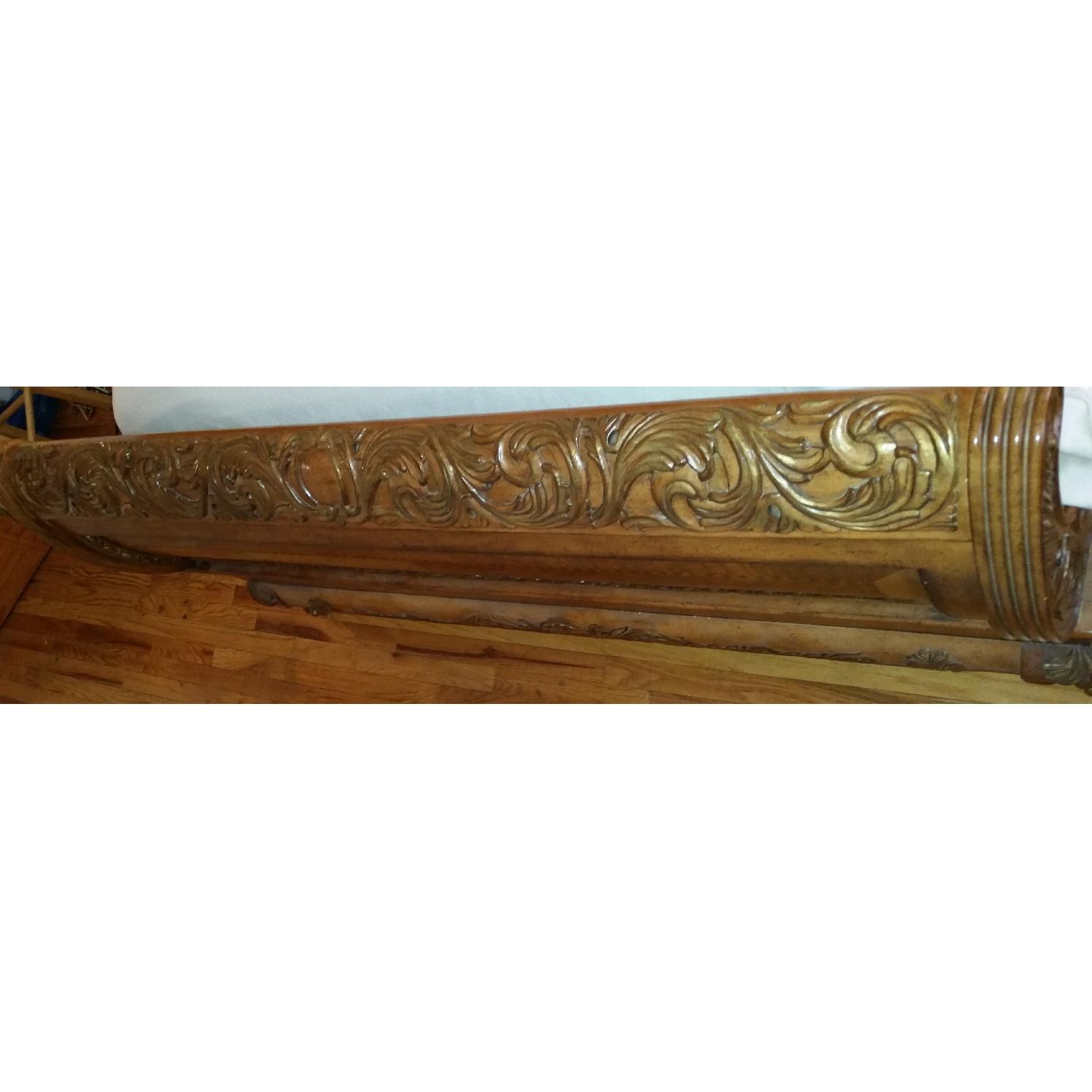 Legacy Classic Furniture Versailles Queen Leather & Wood Sleigh Bed - image-5