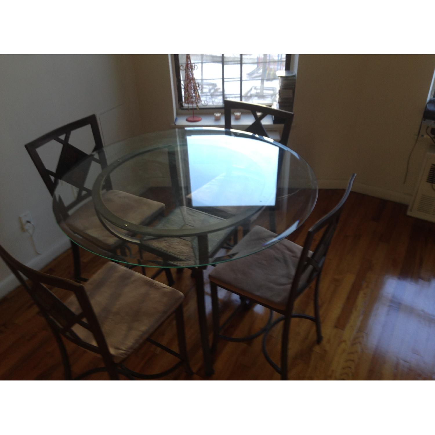Round Glass Top Table w/ 4 Chairs - image-3