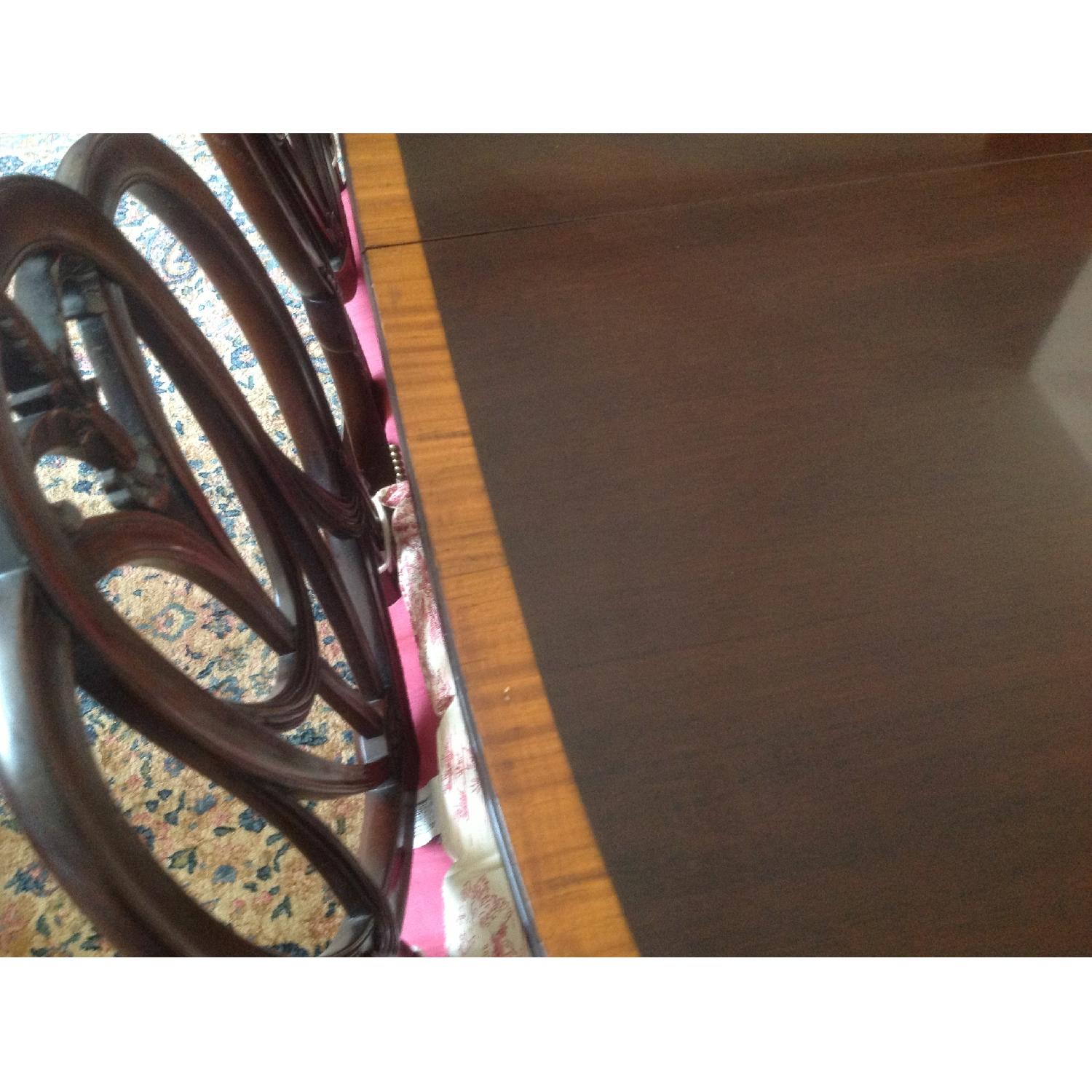 Reproduction Regency Dining Table with Inlaid Mahogany Top - image-2