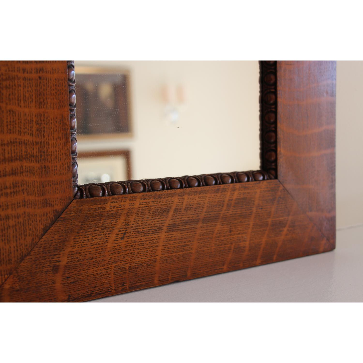 Antique Oak Mirror - image-1