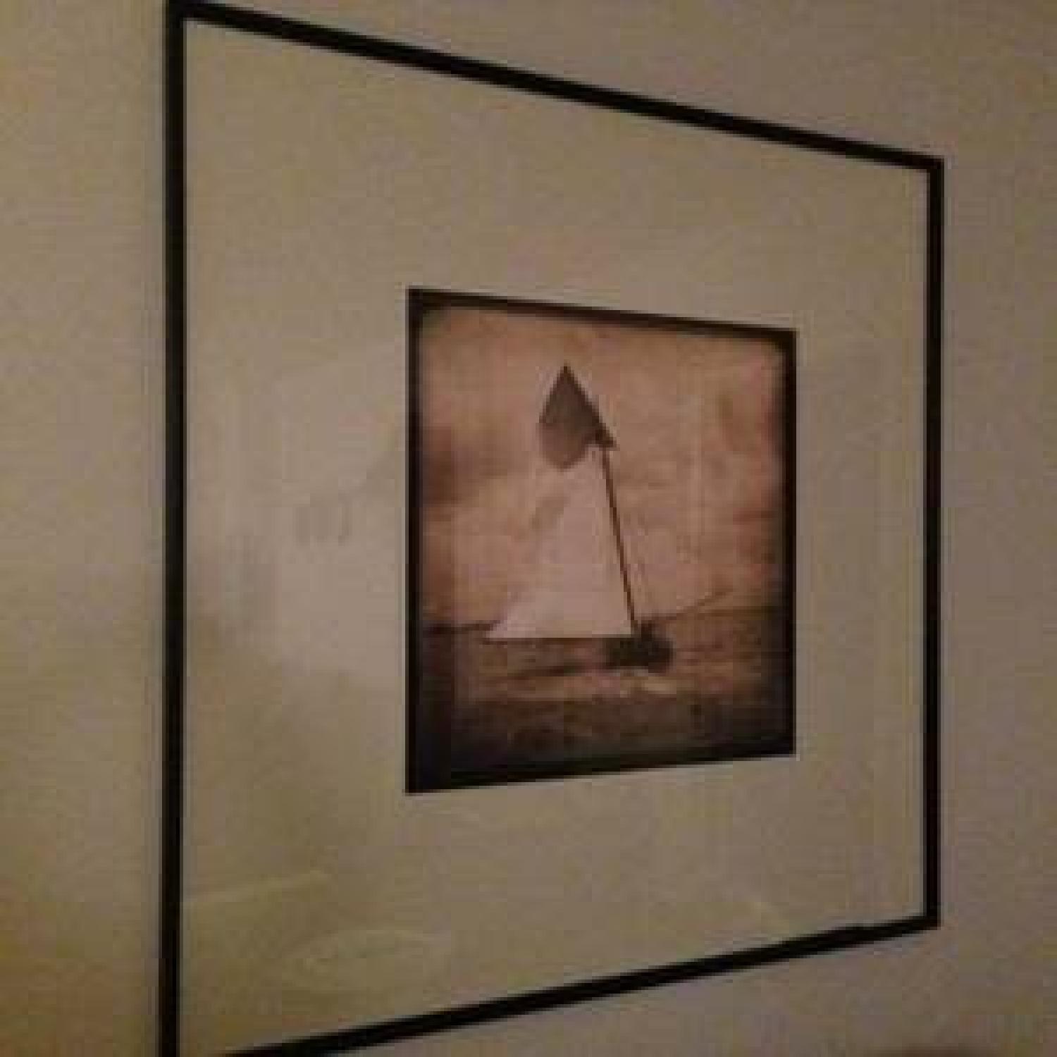 Pottery Barn Sepia Sailboat Photograph - image-2