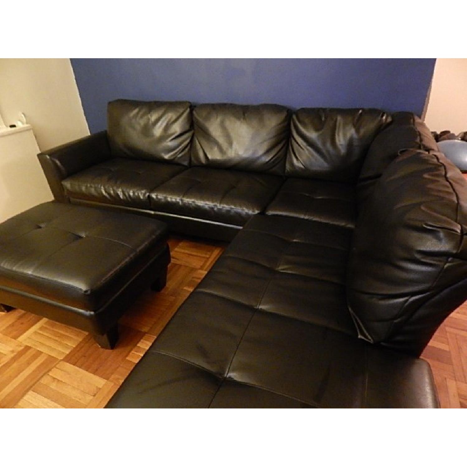 Jennifer Convertibles Jaclyn Right Arm Facing Chaise Sofa with Ottoman - image-1
