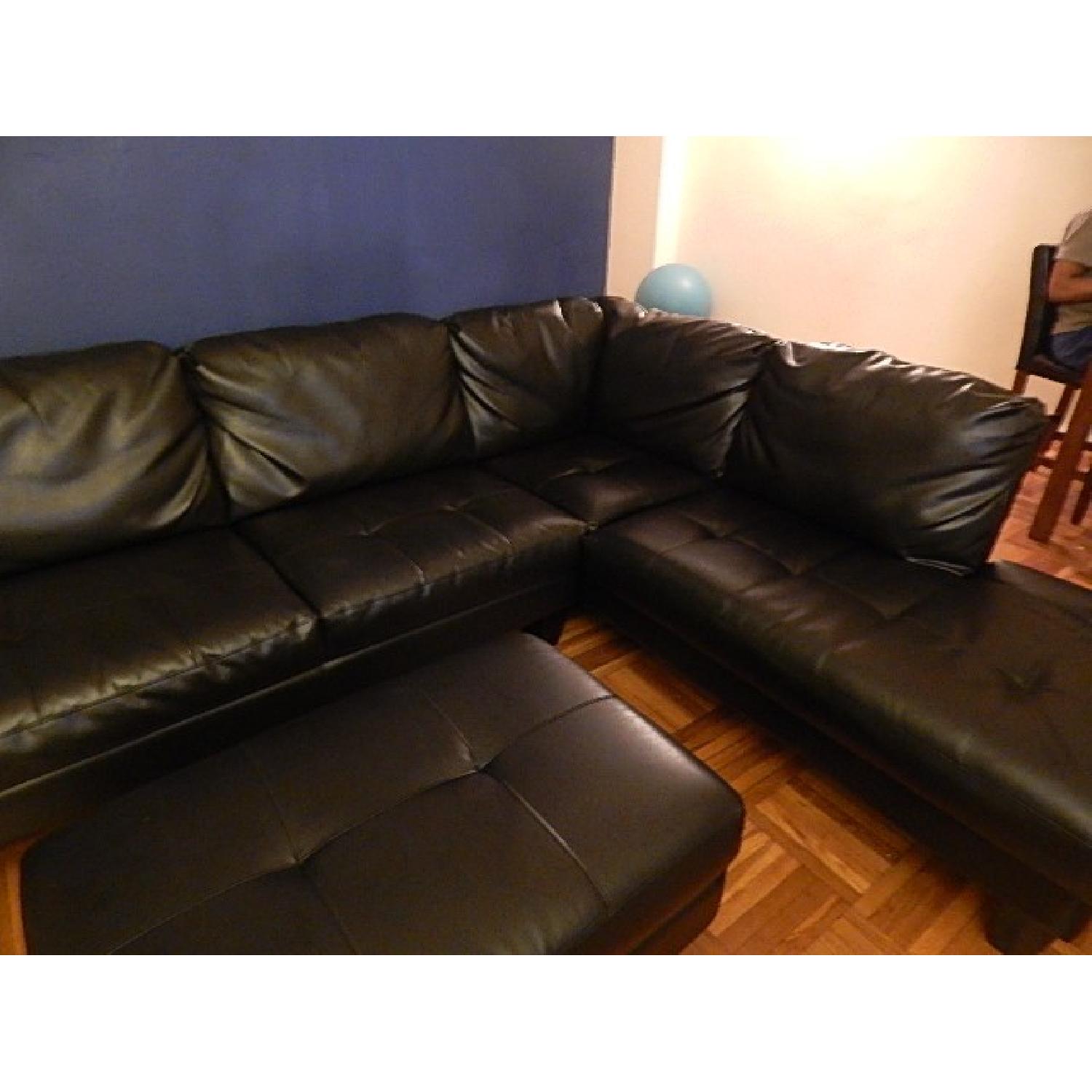 Jennifer Convertibles Jaclyn Right Arm Facing Chaise Sofa with Ottoman - image-2