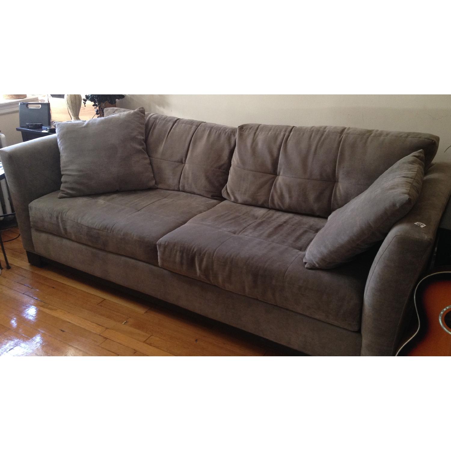 Macy's Elliot Vintage Microfiber Queen Sofa Sleeper Bed - image-2