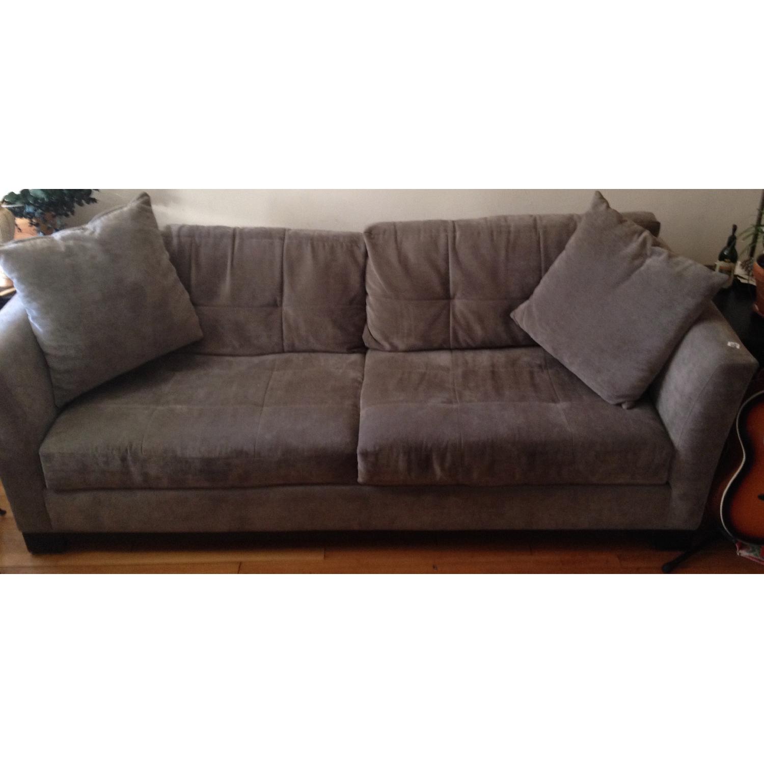 Macy's Elliot Vintage Microfiber Queen Sofa Sleeper Bed - image-3