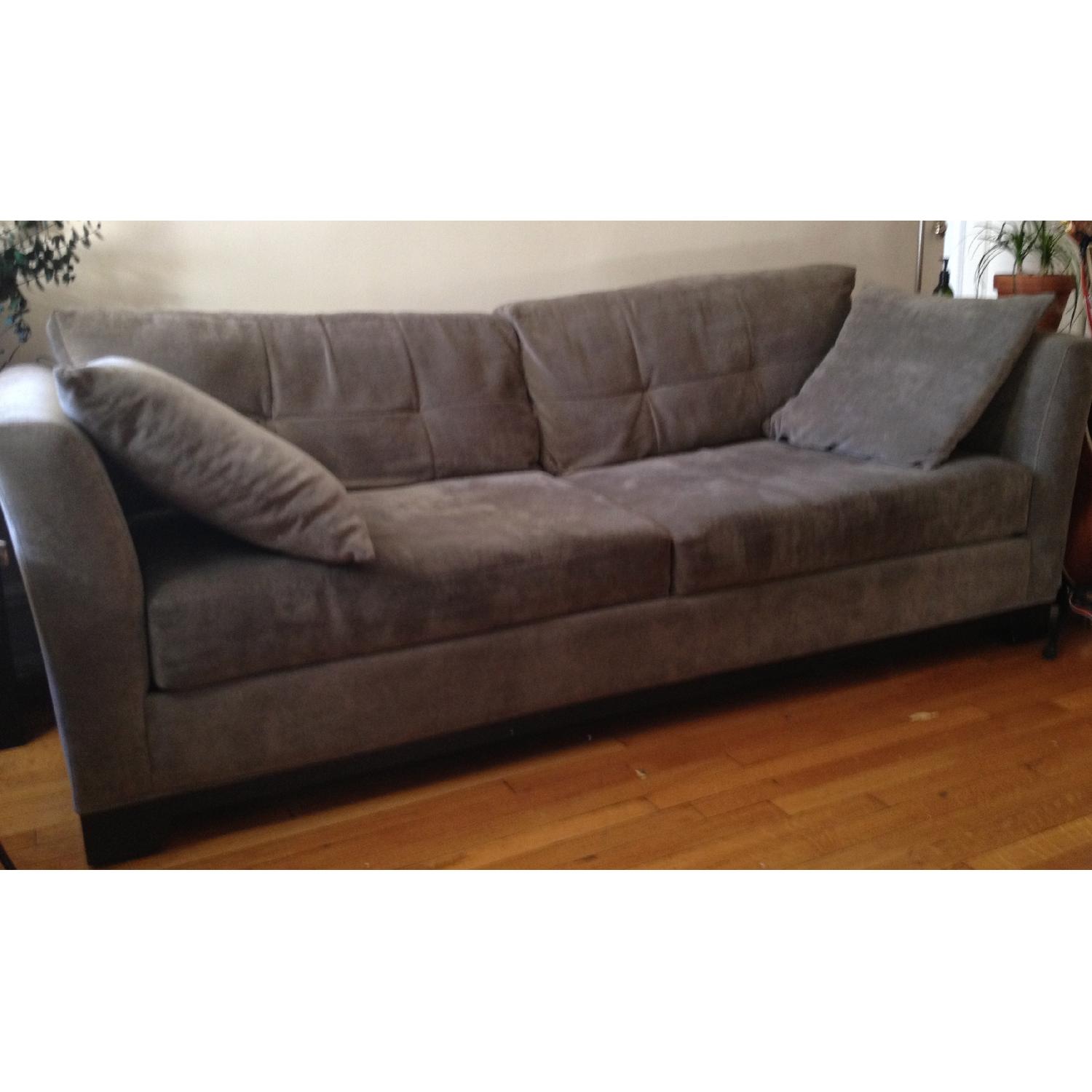 Macy's Elliot Vintage Microfiber Queen Sofa Sleeper Bed - image-9