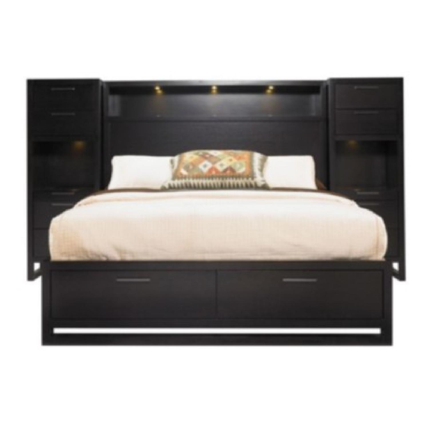 Solid Mahogany Storage Bed With Side Towers - image-6