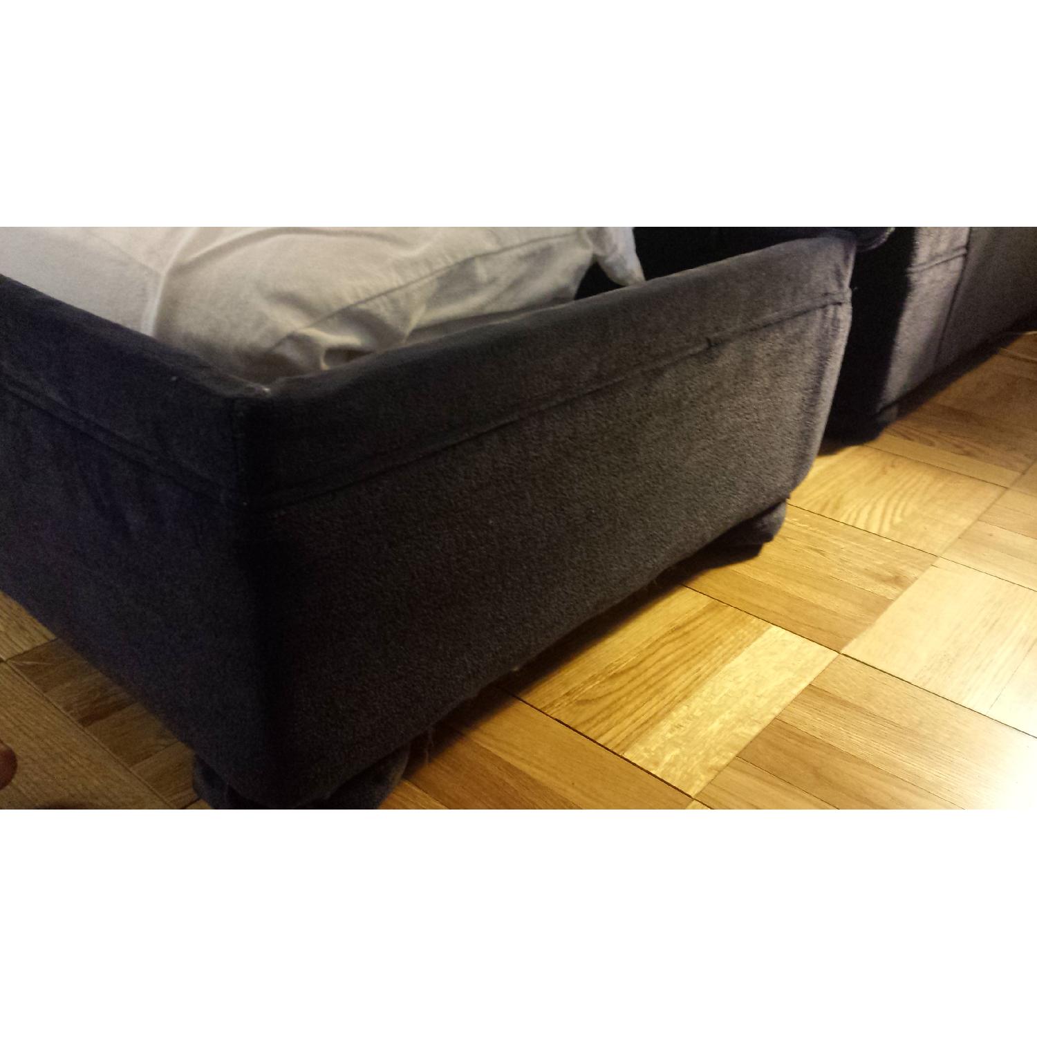 Navy Vintage Sleeper Sofa and Ottoman with Storage - image-5