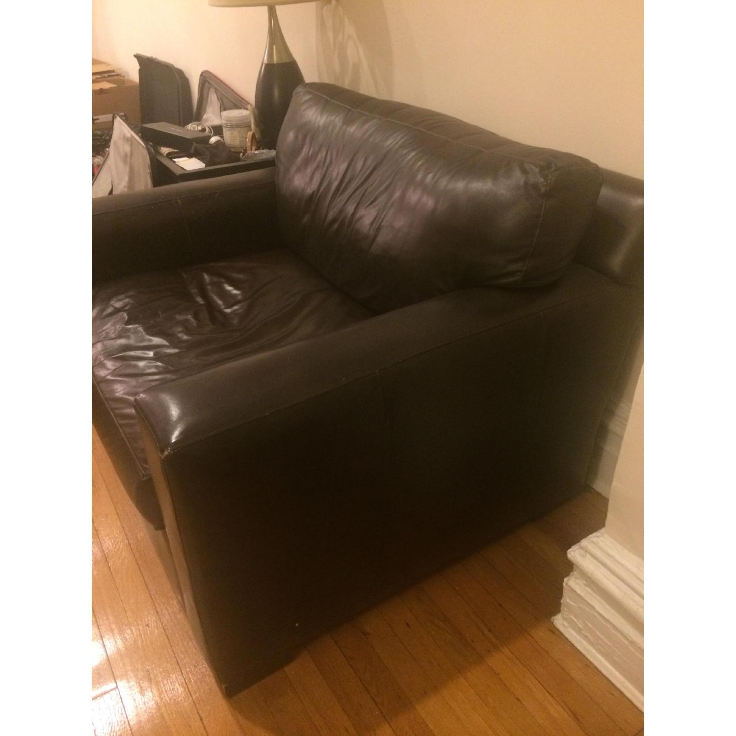 Crate & Barrel Axis II Leather Chair - image-4