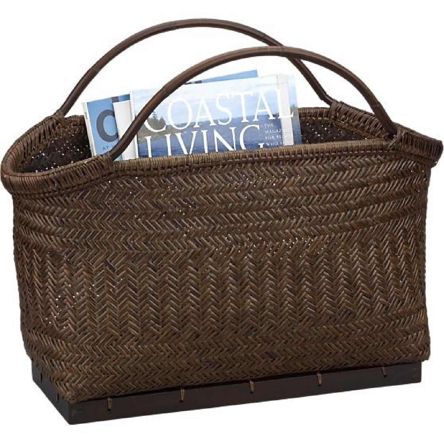Crate & Barrel Pramana Magazine Basket - image-1