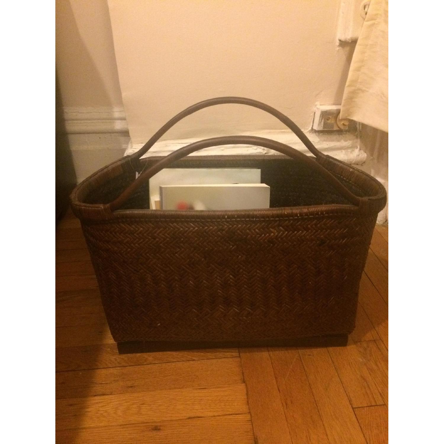 Crate & Barrel Pramana Magazine Basket - image-3