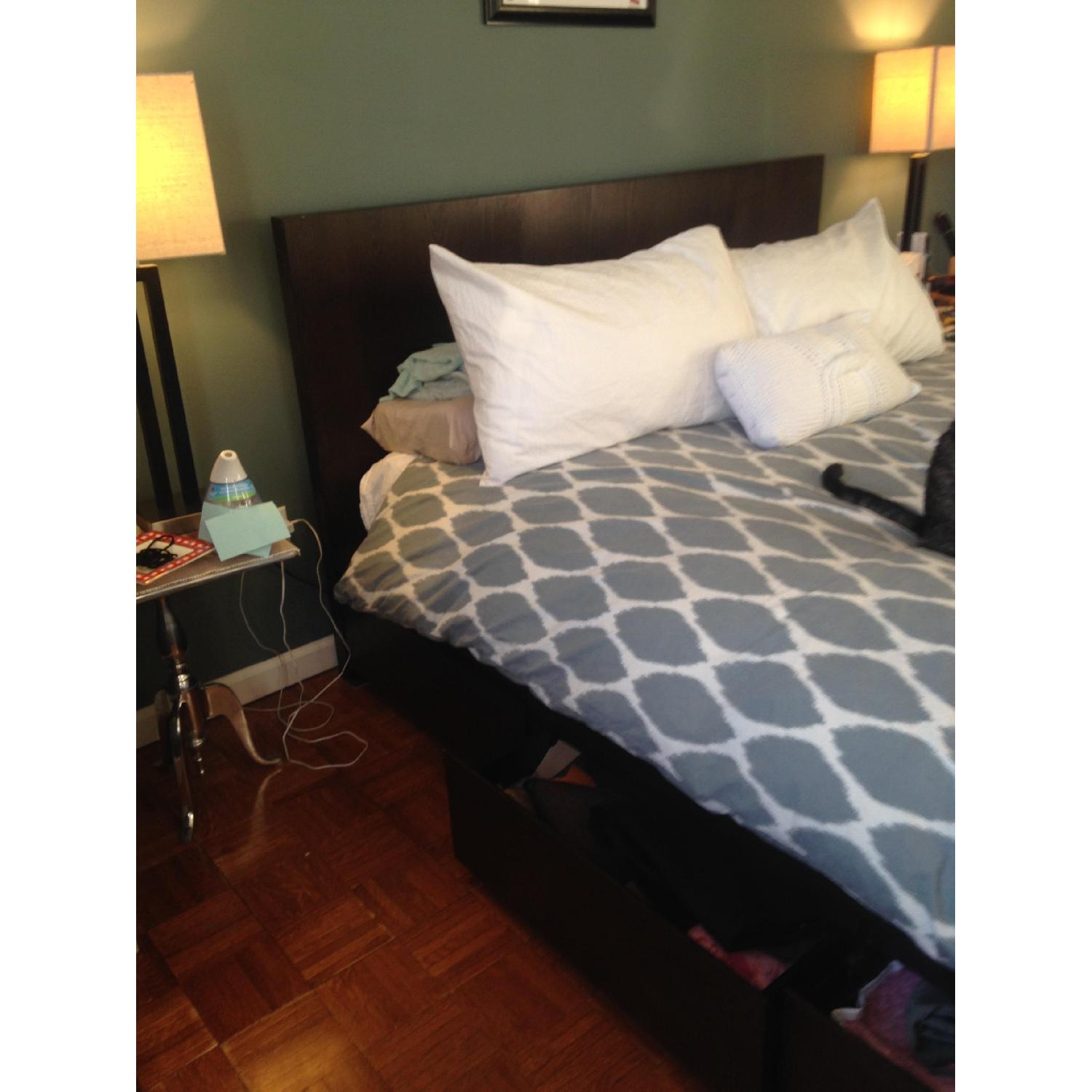 West Elm Queen Sized Storage Bed - image-1