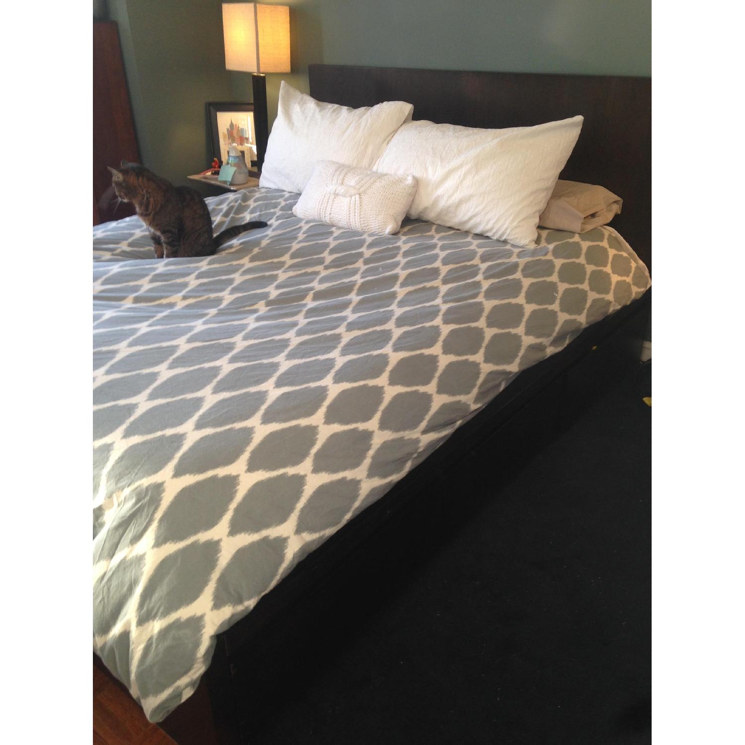 West Elm Queen Sized Storage Bed - image-2