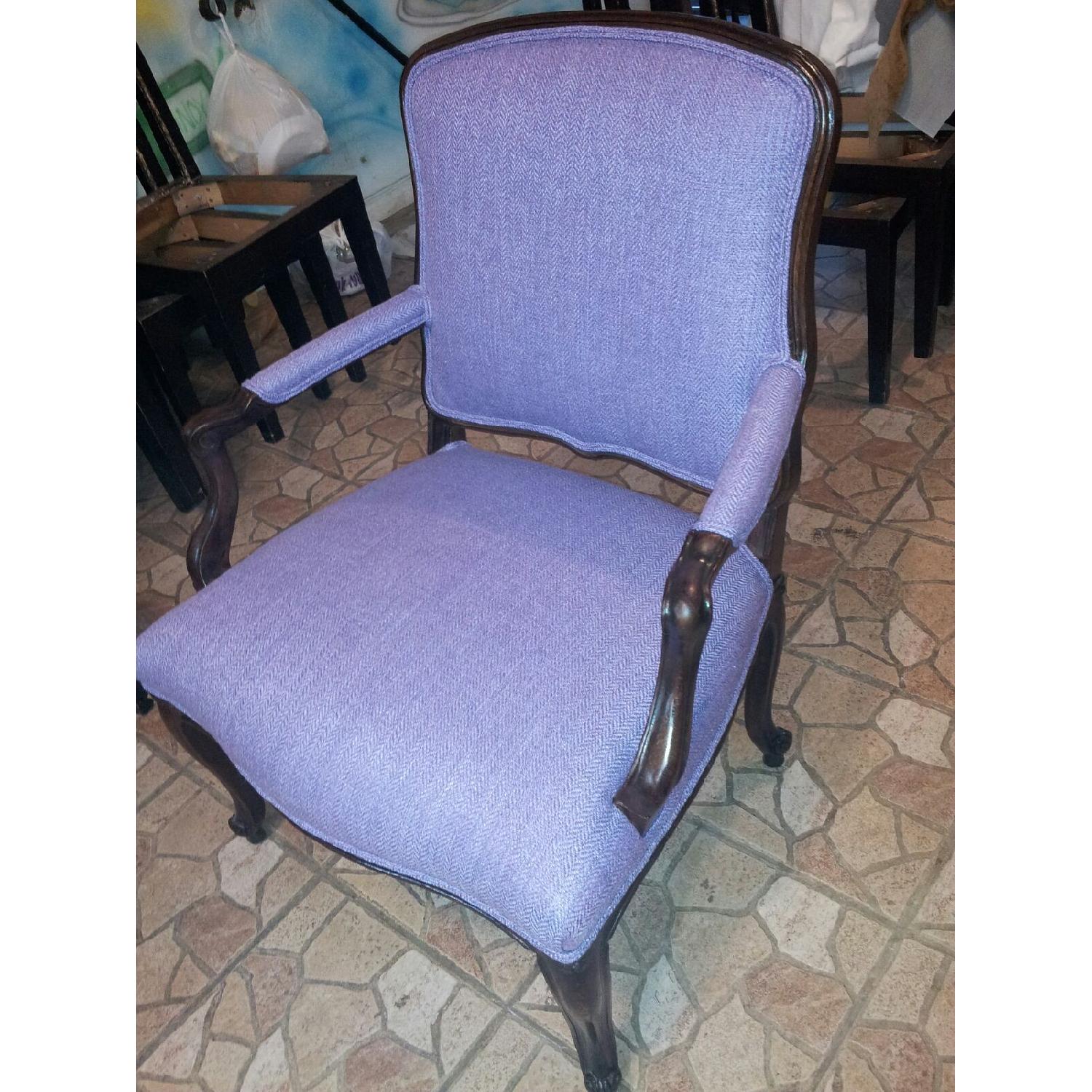 Reupholstered Vintage French Arm Chair - image-2