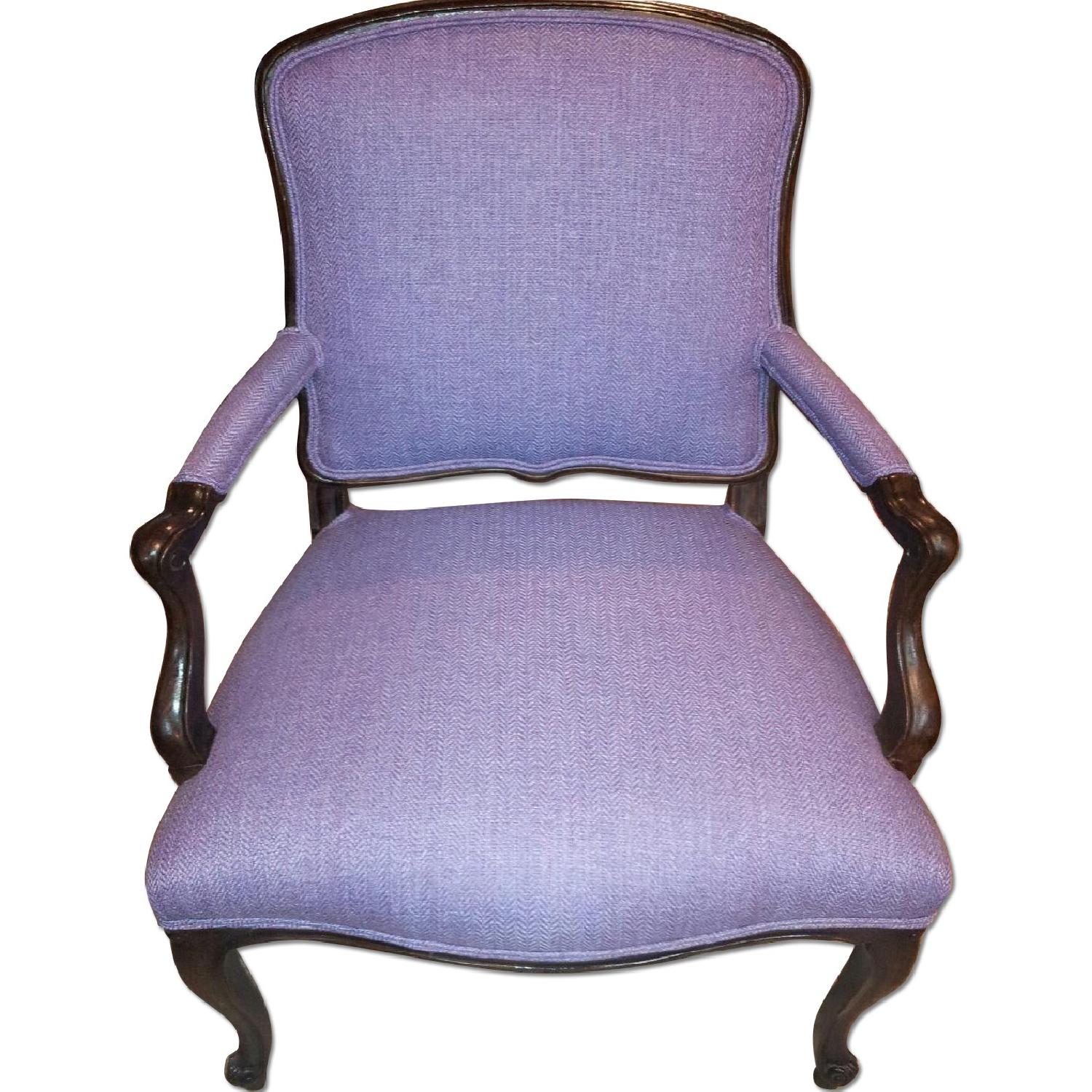 Reupholstered Vintage French Arm Chair