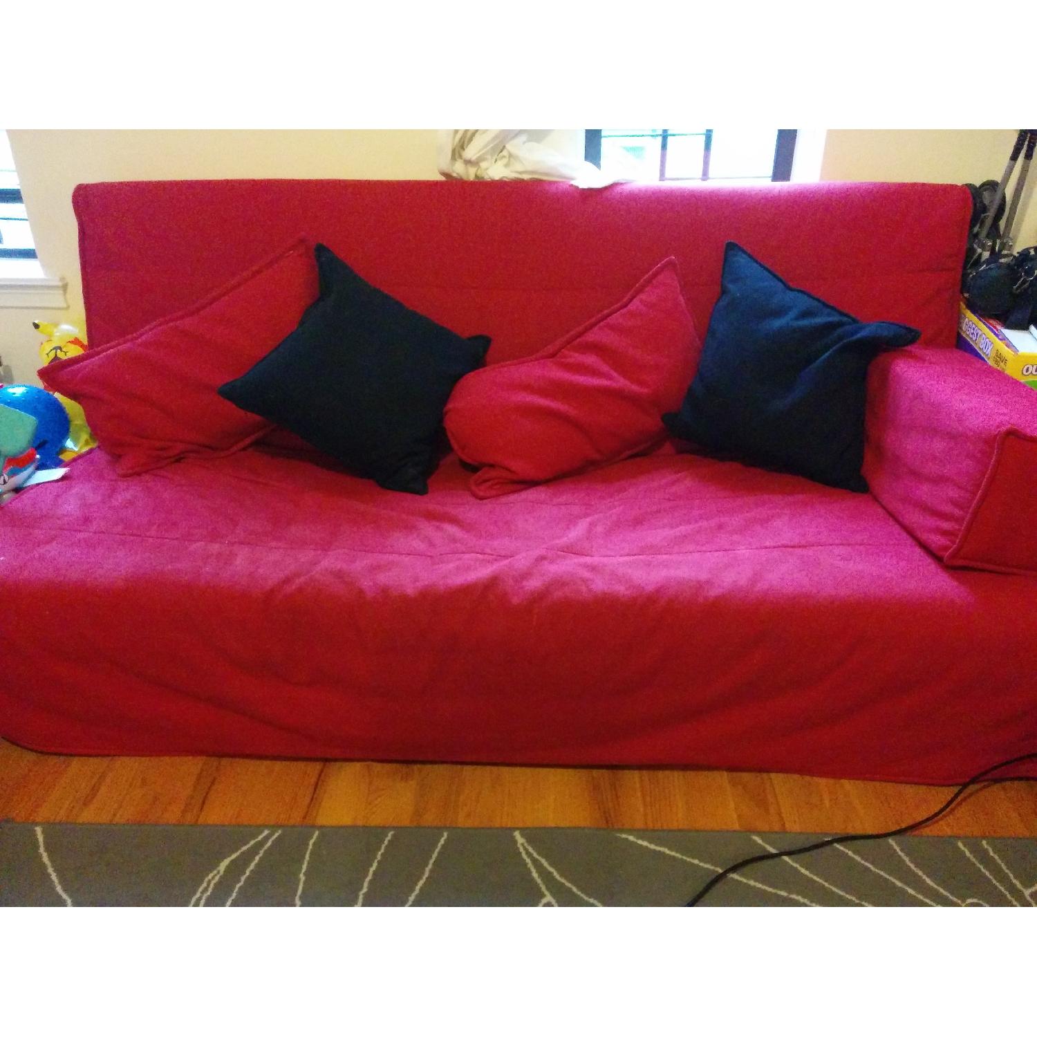 Ikea Beddinge Lovas w/ Red Cover - image-1