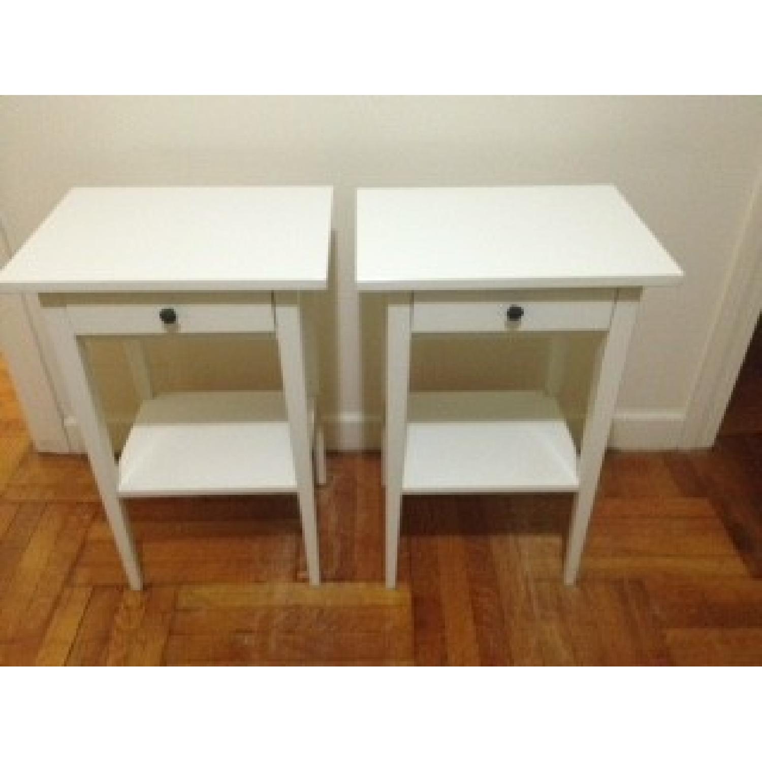 Ikea White Side Tables - Set of 2 - image-1