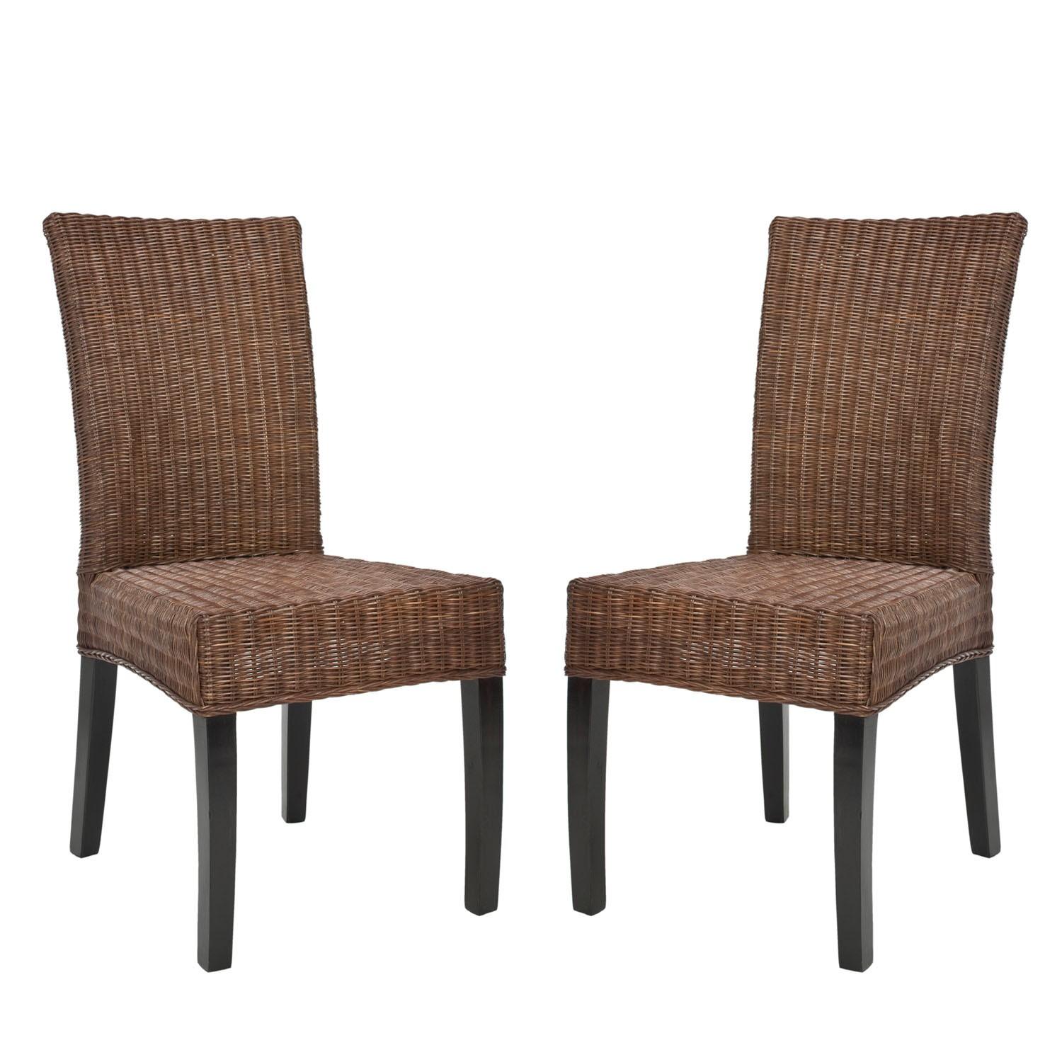 Safavieh Dark Brown Dining Chairs - Pair