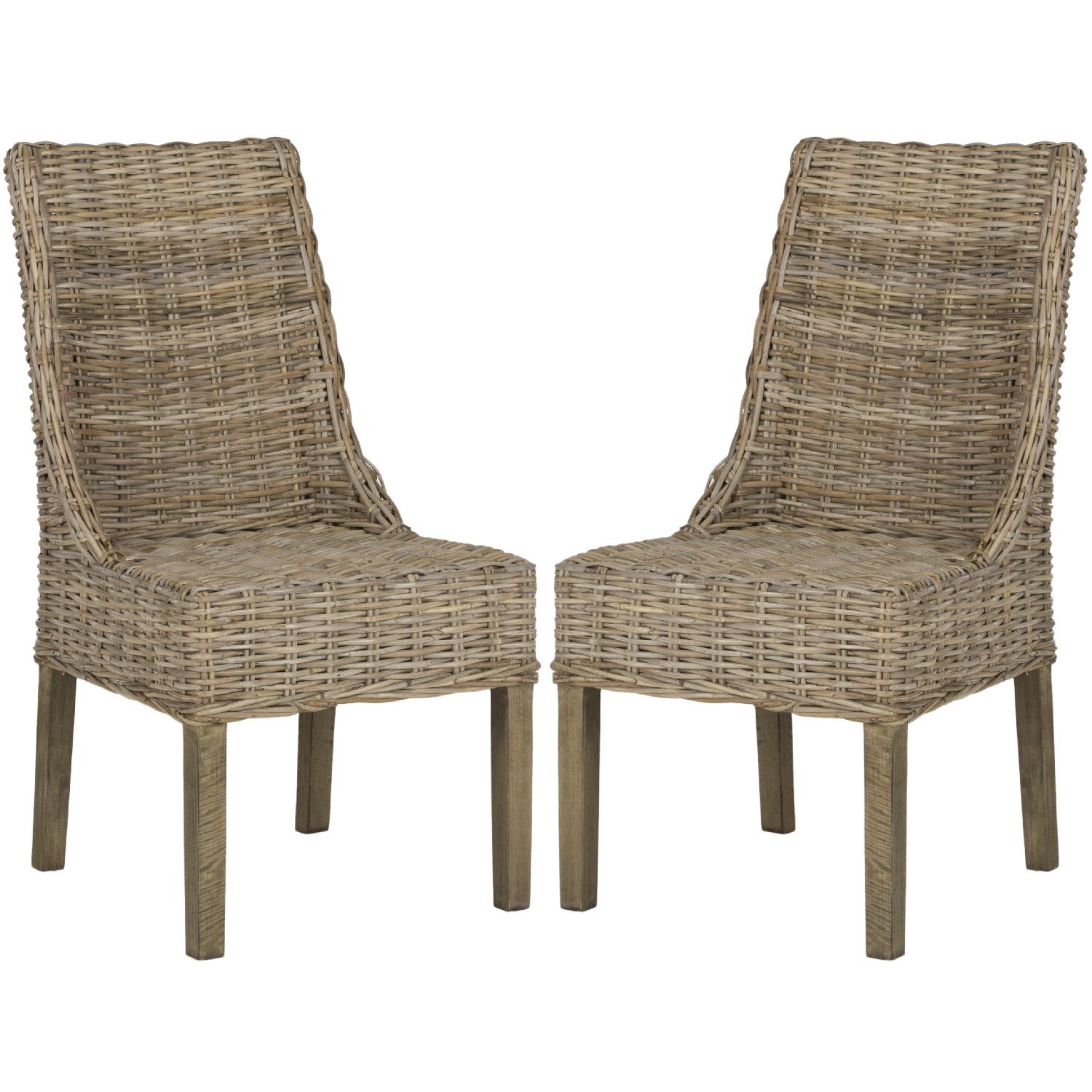 Safavieh Natural Unfinished Dining Chairs - Pair - image-0