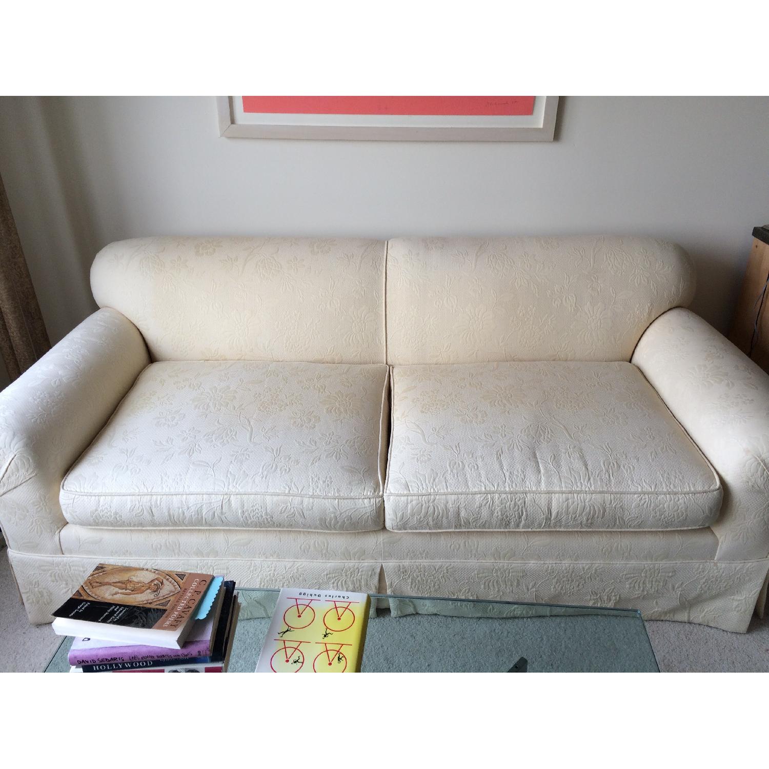 Cream Pattern Sofas - Set of 2 - image-1