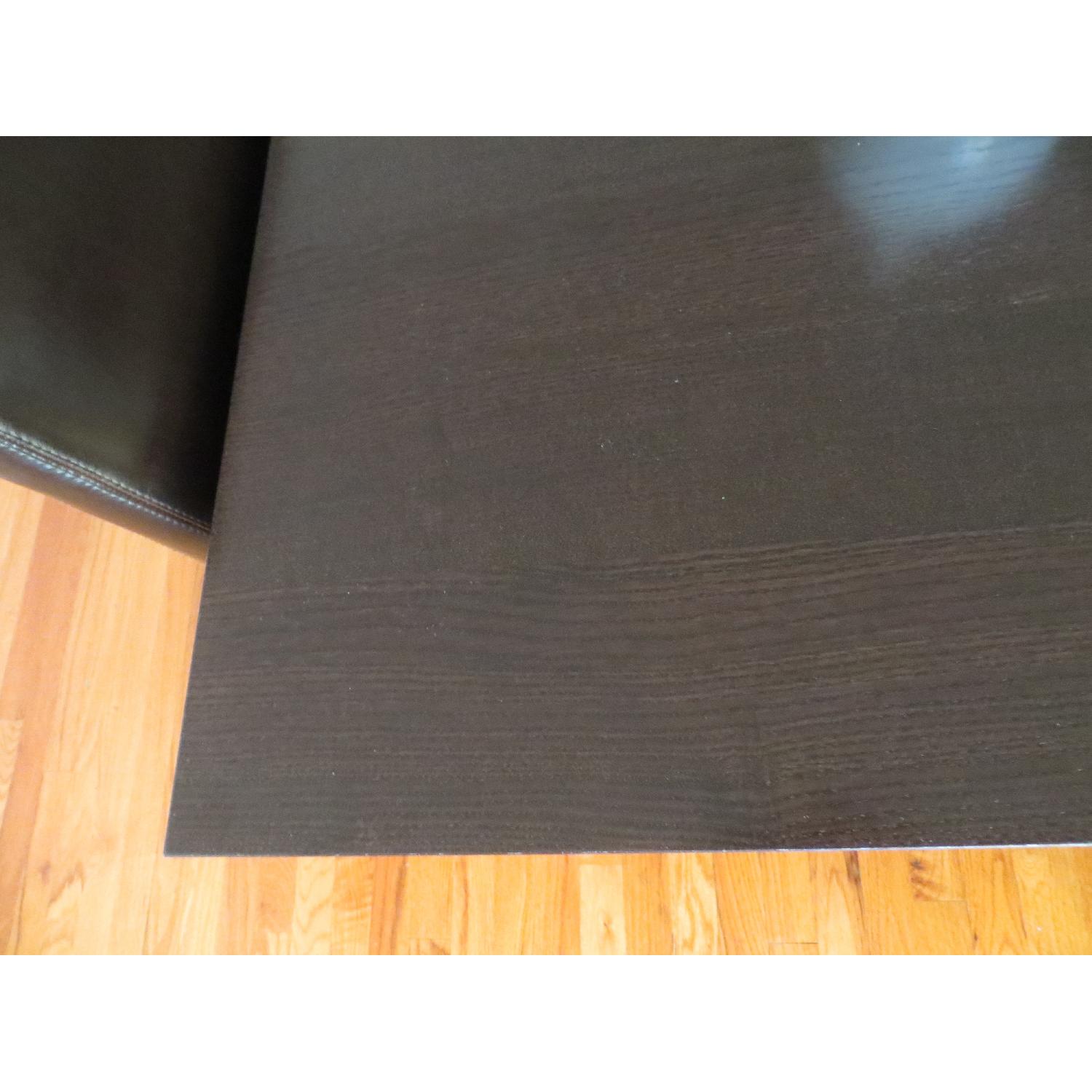 Crate & Barrel Extension Dining Table w/ 6 Leather Chairs - image-6