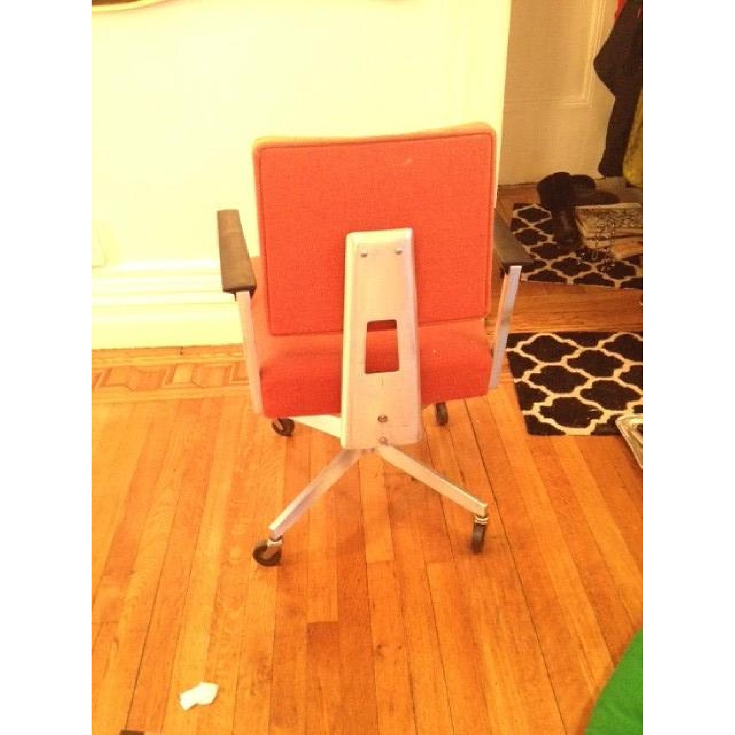 Vintage Office Chair with Brushed Stainless Steel Trim - image-2