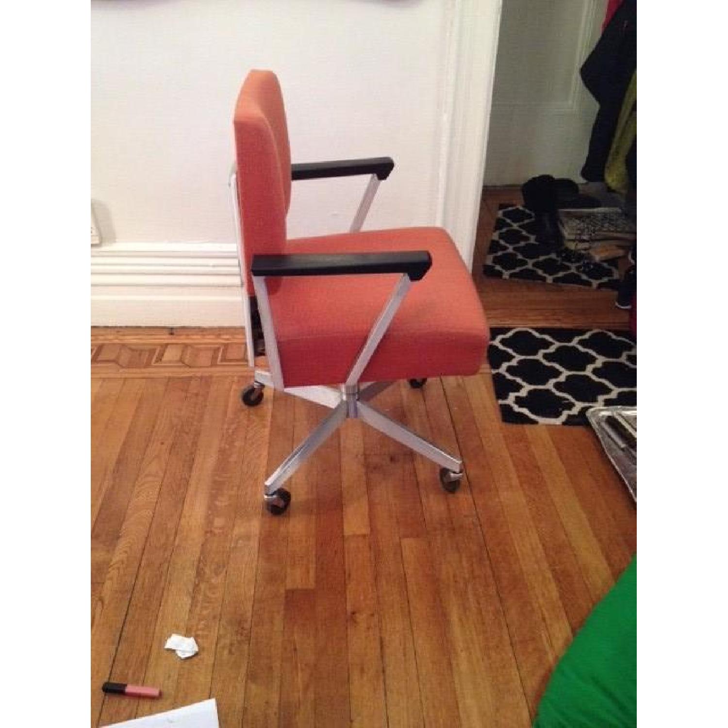 Vintage Office Chair with Brushed Stainless Steel Trim - image-3