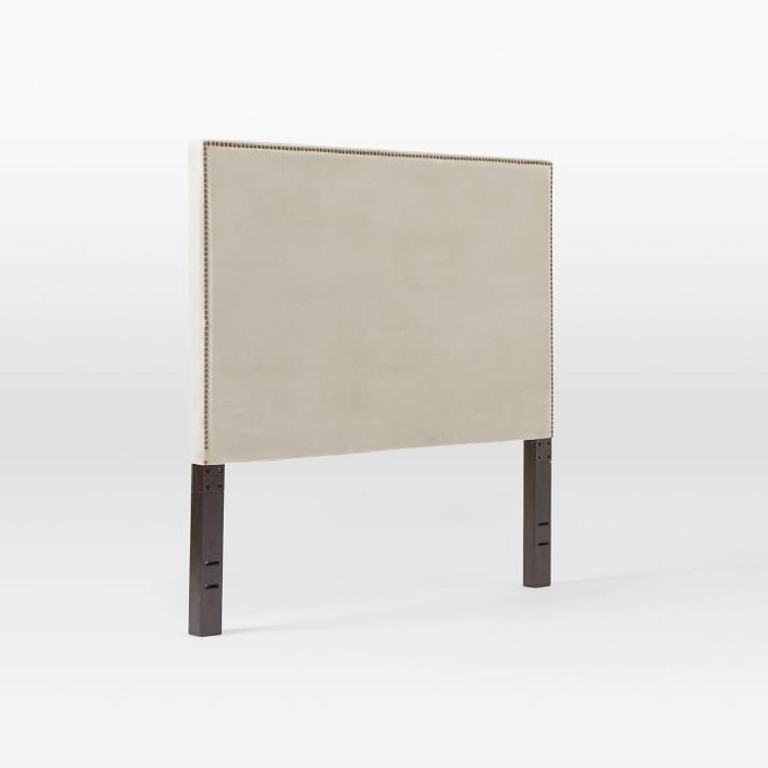 West Elm Upholstered Nailhead Tall/Queen Bed - image-2