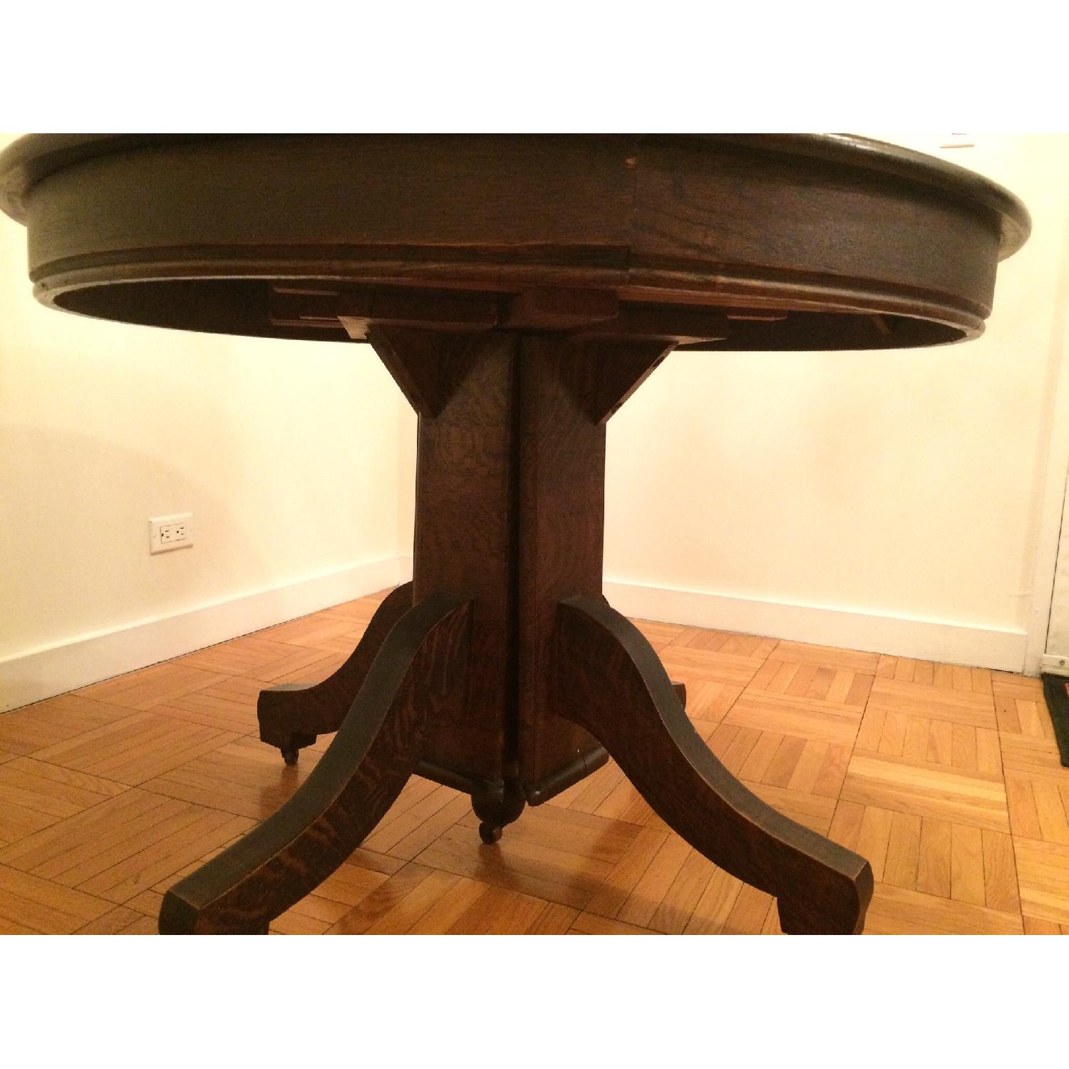 Antique Dining Table w/ 3 Leafs - image-2