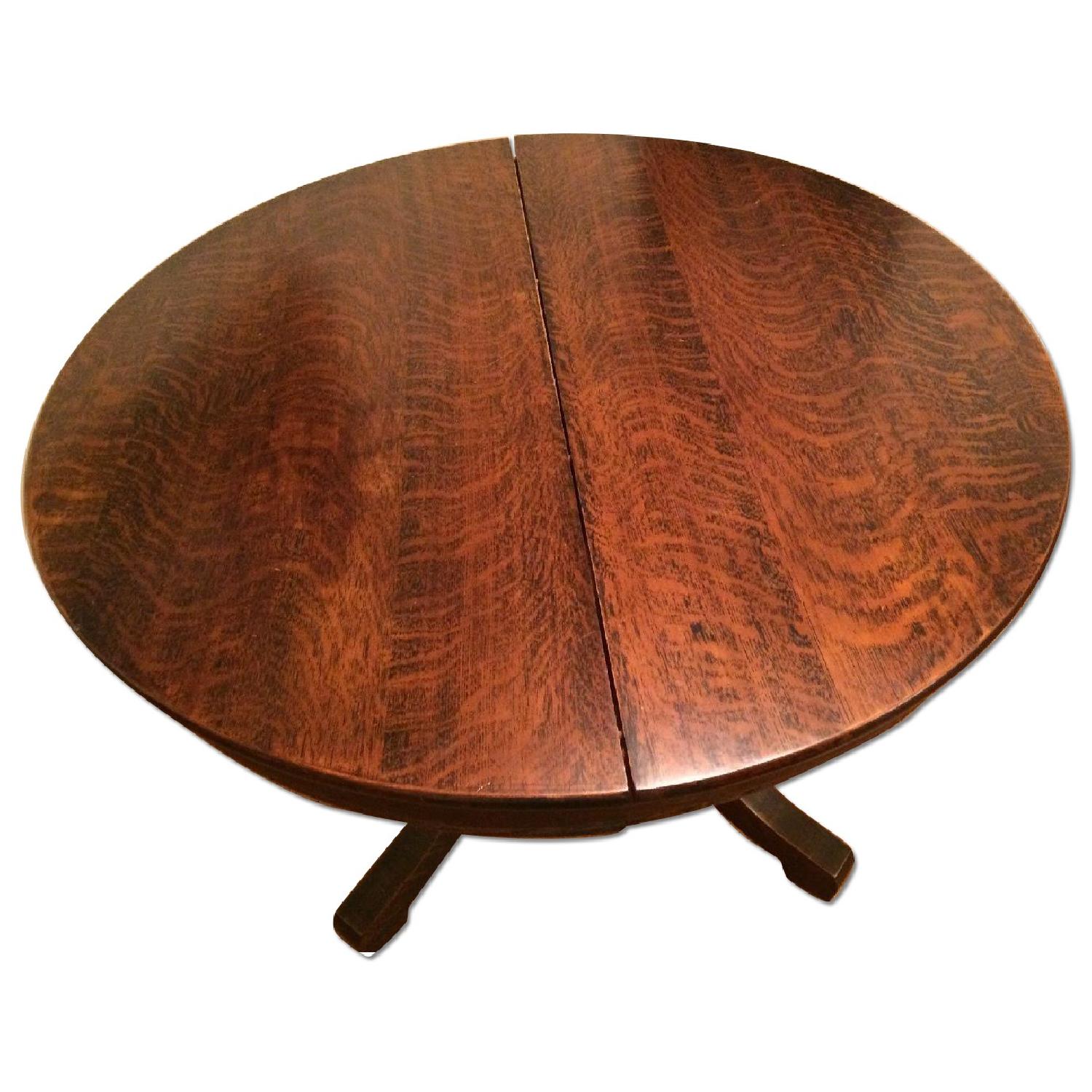 Antique Dining Table w/ 3 Leafs - image-0