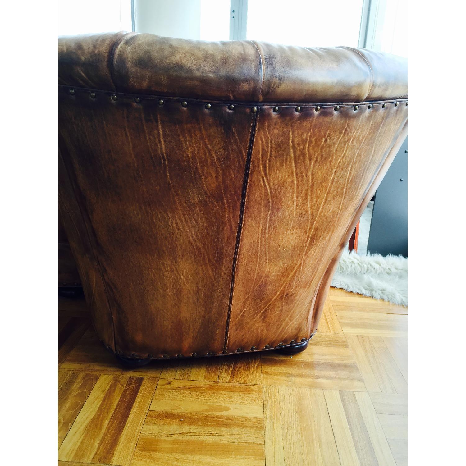 Baker Leather Arm Chair with Nailheads - image-4