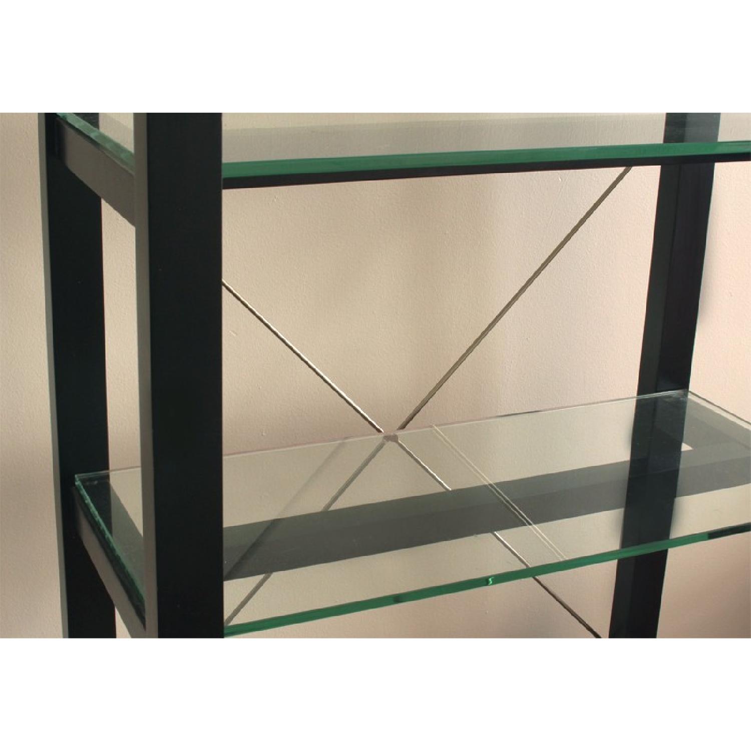 Room & Board Black Frame Bookshelves w/ Glass Shelves - Set of 2 - image-3